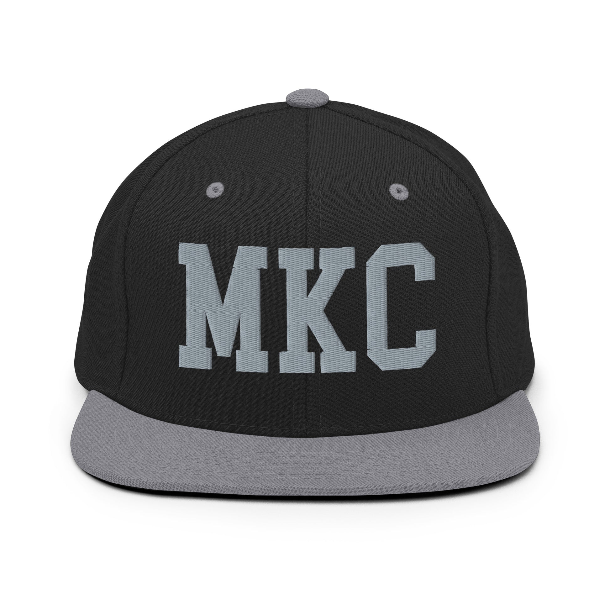 College-Style Classic Snapback Hat • Grey • MKC Kansas City Souvenir • YHM Designs - Image 11