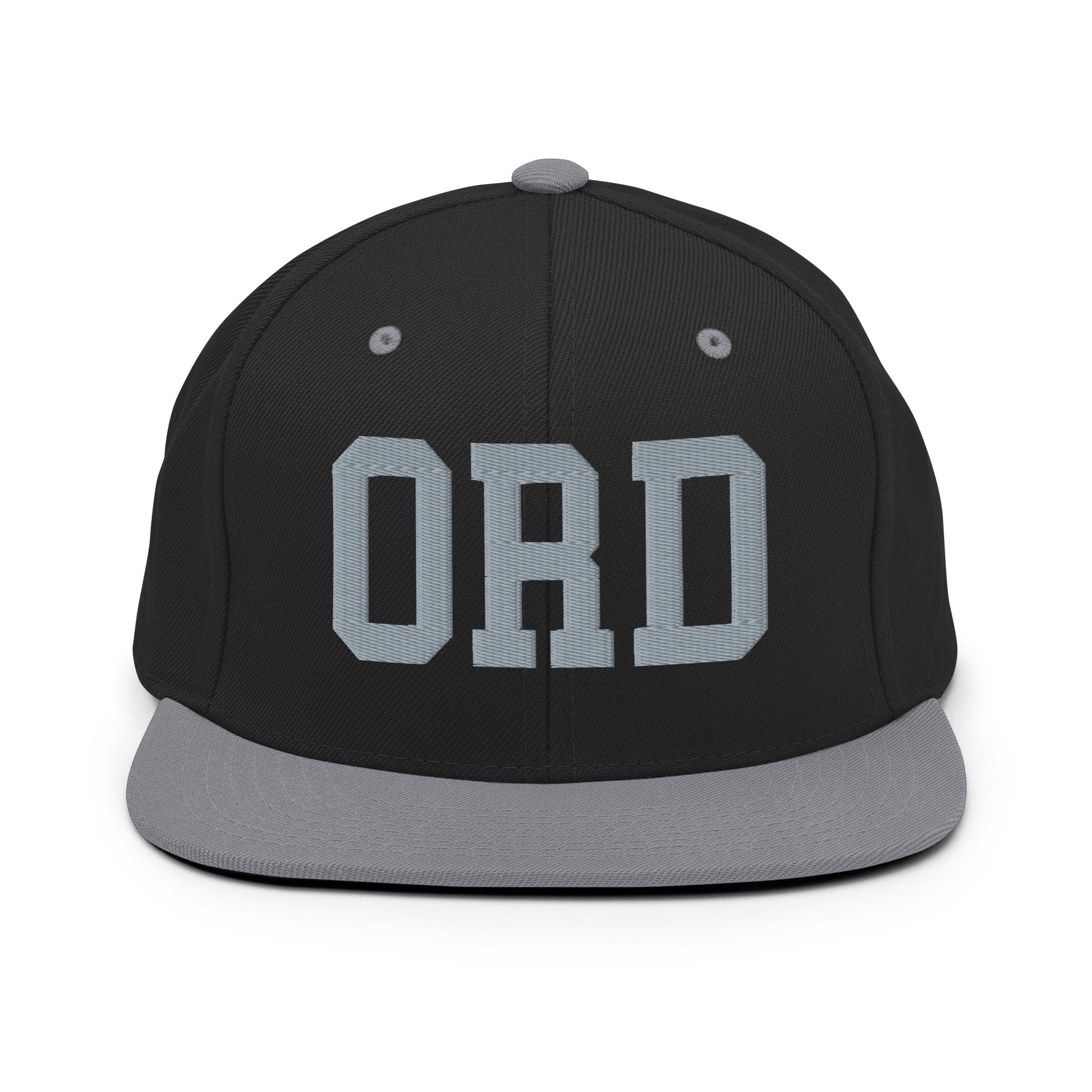 College-Style Classic Snapback Hat • Grey • ORD Chicago Souvenir • YHM Designs - Image 11