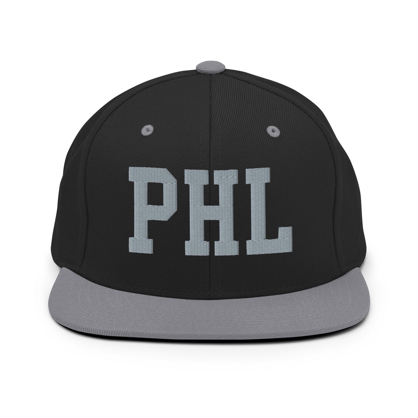 College-Style Classic Snapback Hat • Grey • PHL Philadelphia Souvenir • YHM Designs - Image 11