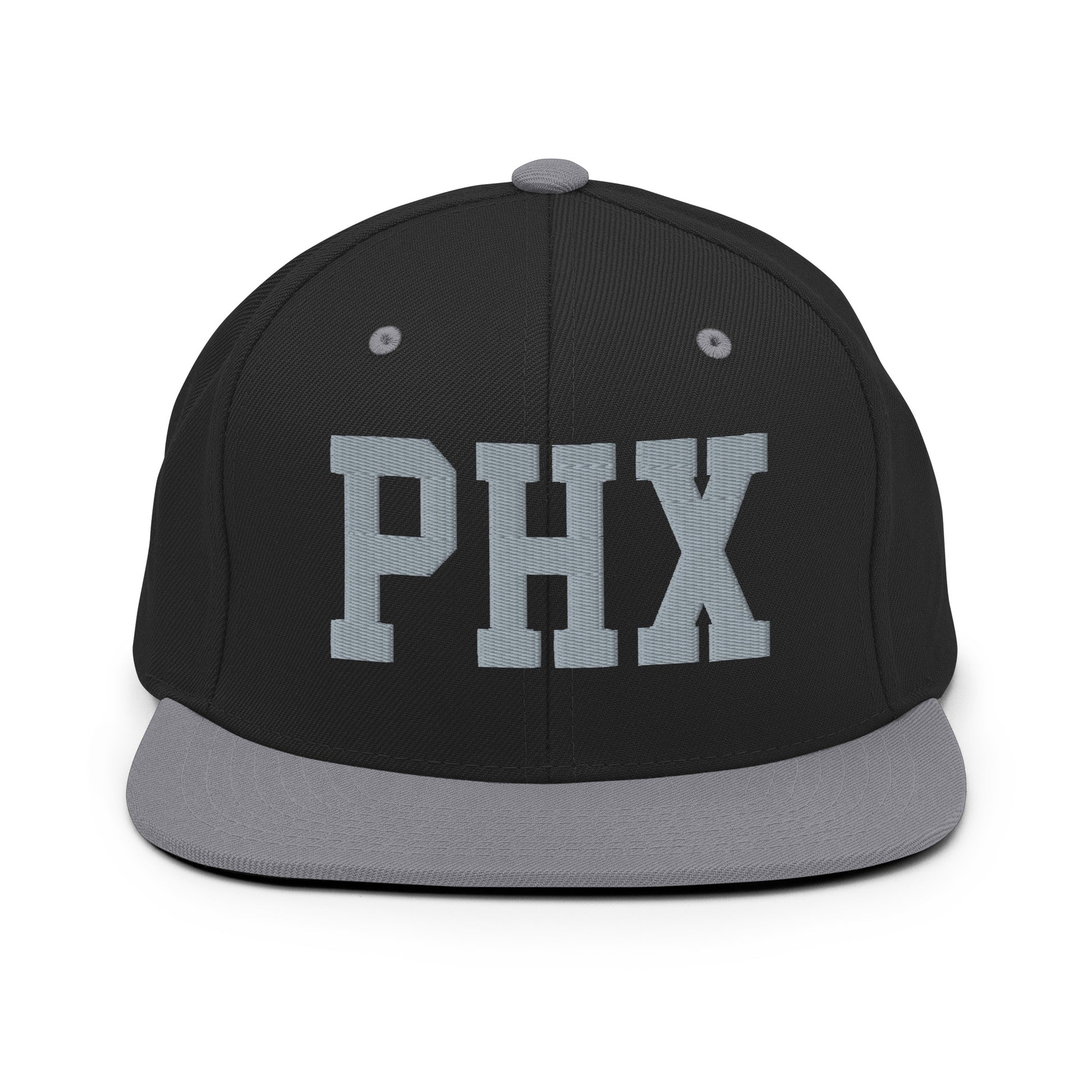 College-Style Classic Snapback Hat • Grey • PHX Phoenix Souvenir • YHM Designs - Image 11