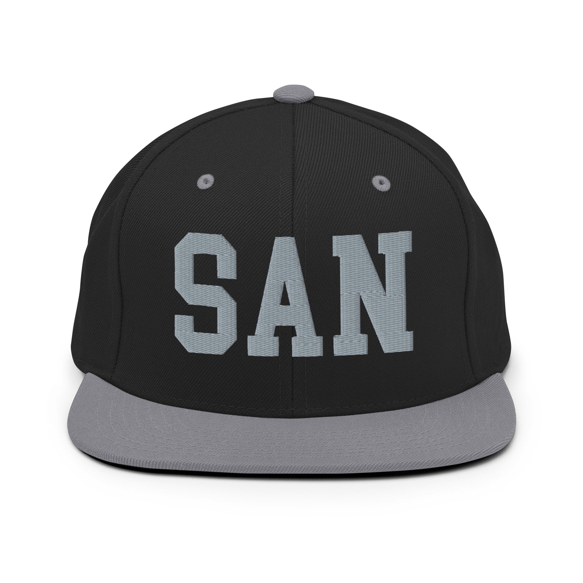 College-Style Classic Snapback Hat • Grey • SAN San Diego • YHM Designs - Image 11