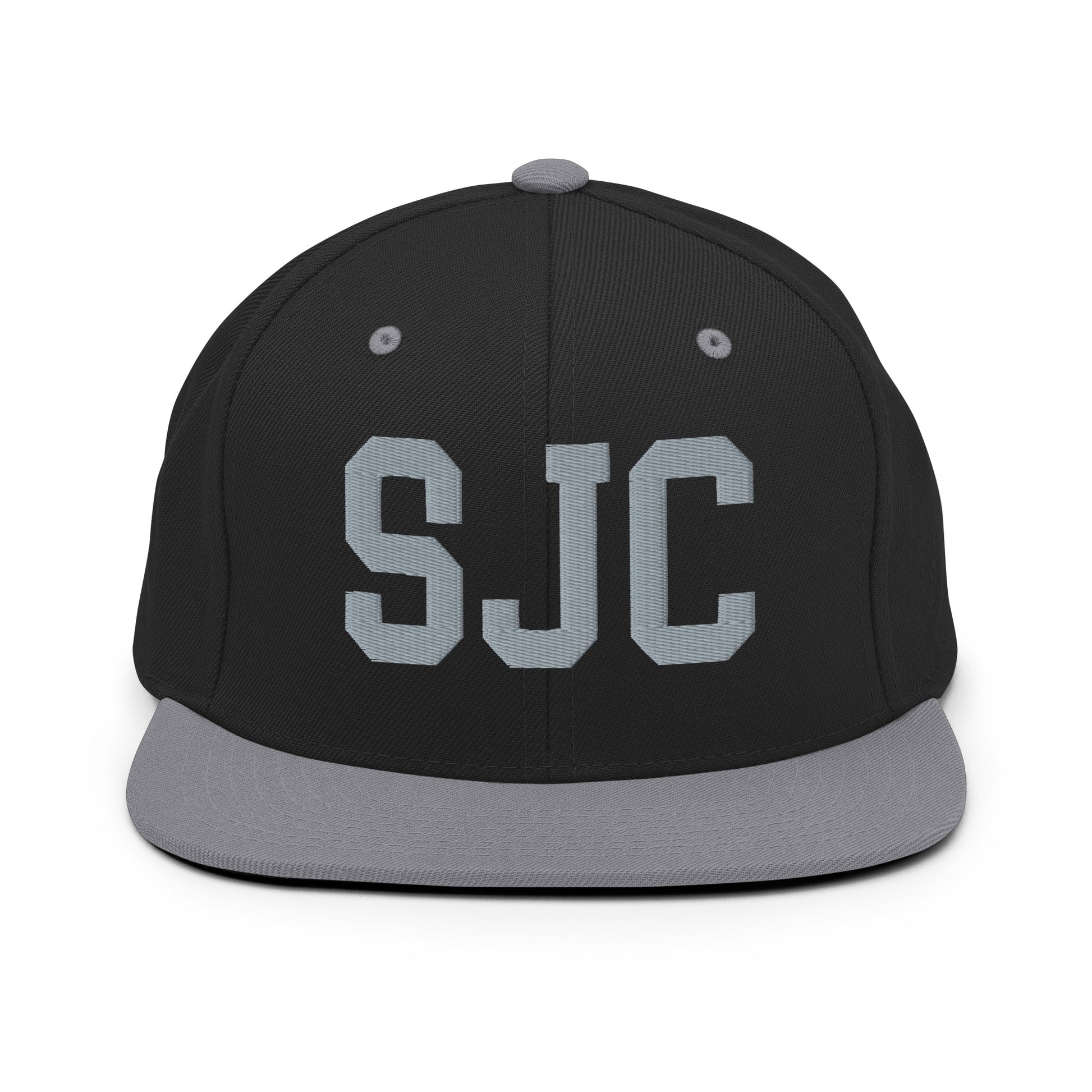 College-Style Classic Snapback Hat • Grey • SJC San Jose • YHM Designs - Image 11