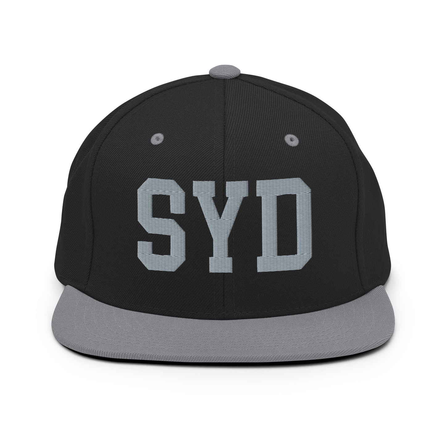 College-Style Classic Snapback Hat • Grey • SYD Sydney Souvenir • YHM Designs - Image 11