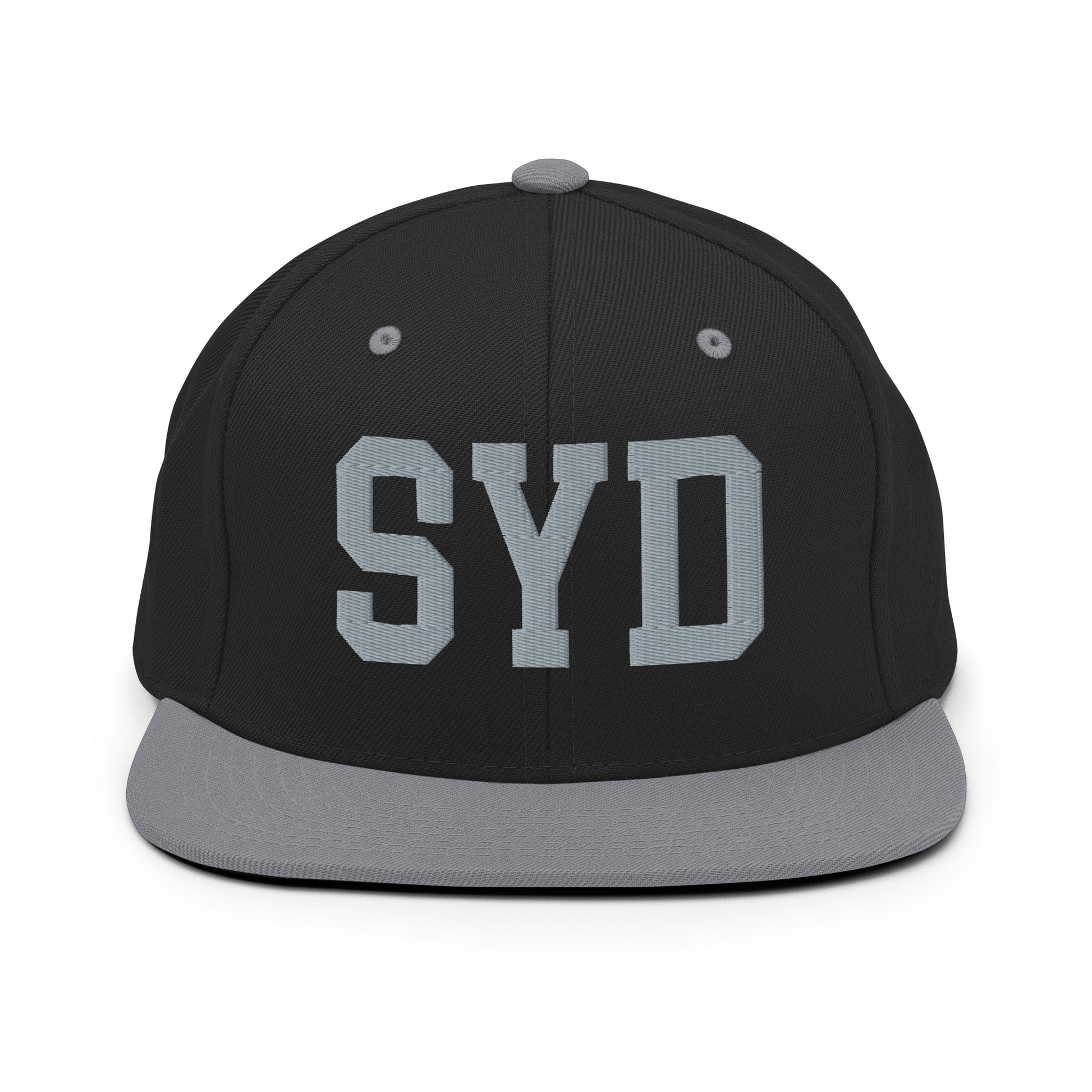 College-Style Classic Snapback Hat • Grey • SYD Sydney Souvenir • YHM Designs - Image 11