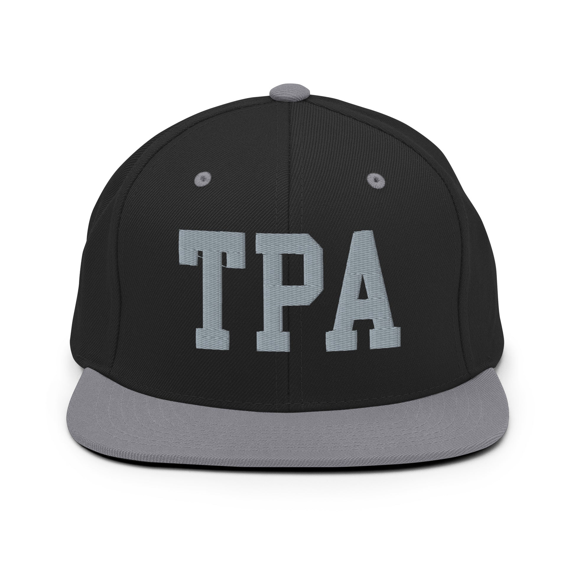 College-Style Classic Snapback Hat • Grey • TPA Tampa • YHM Designs - Image 11