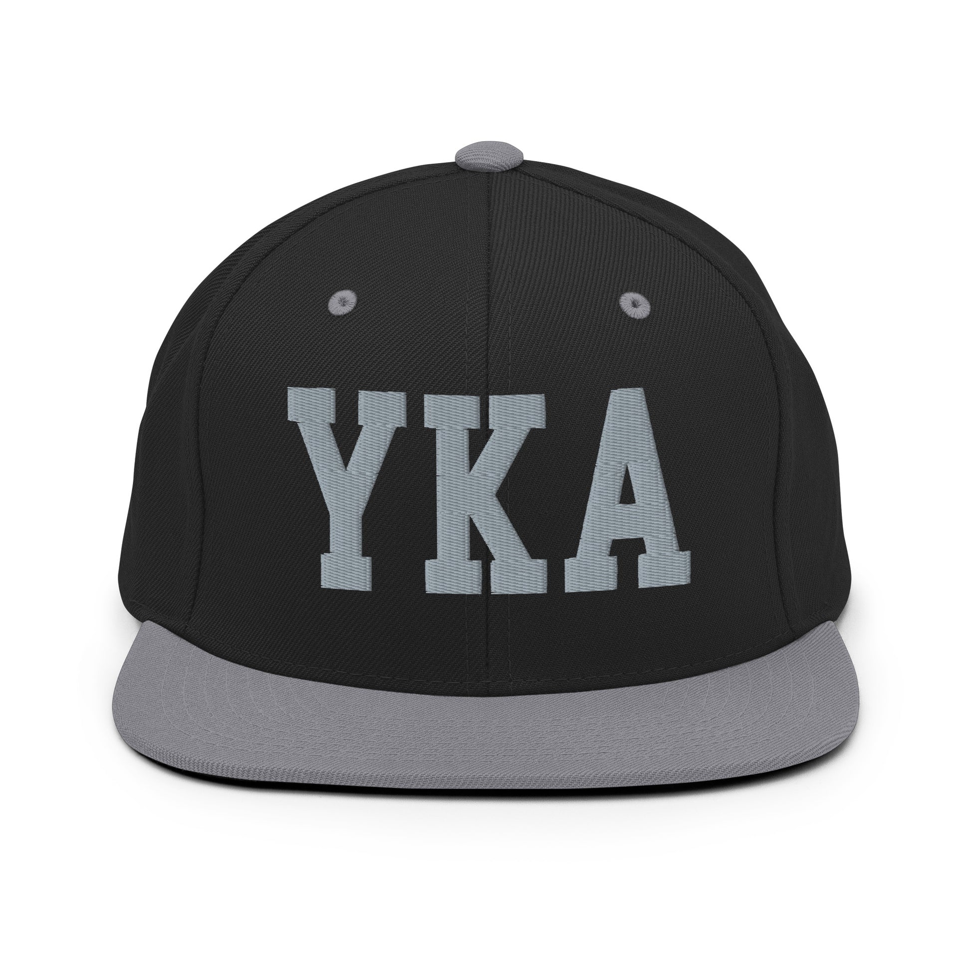 College-Style Classic Snapback Hat • Grey • YKA Kamloops Souvenir • YHM Designs - Image 11