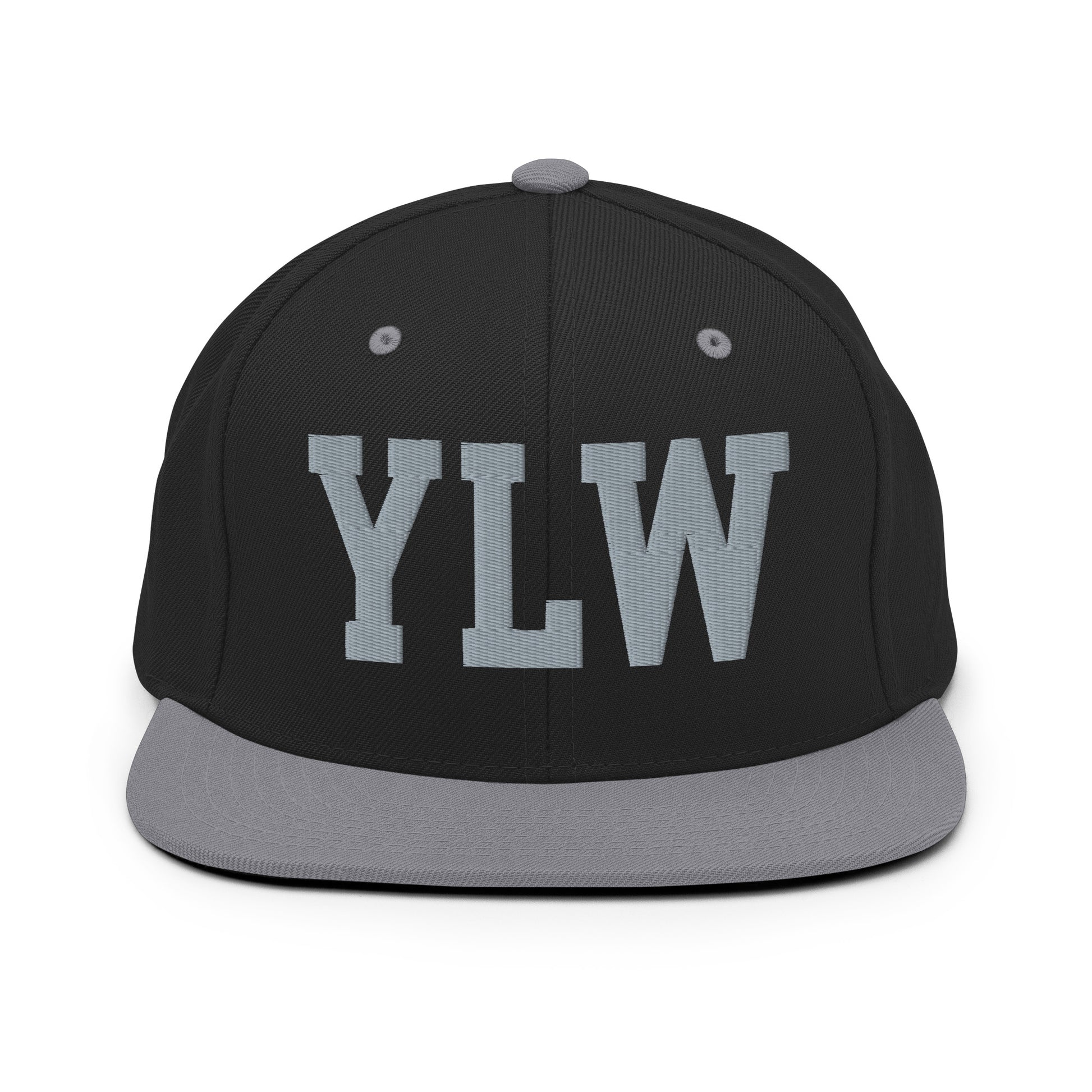College-Style Classic Snapback Hat • Grey • YLW Kelowna Souvenir • YHM Designs - Image 11