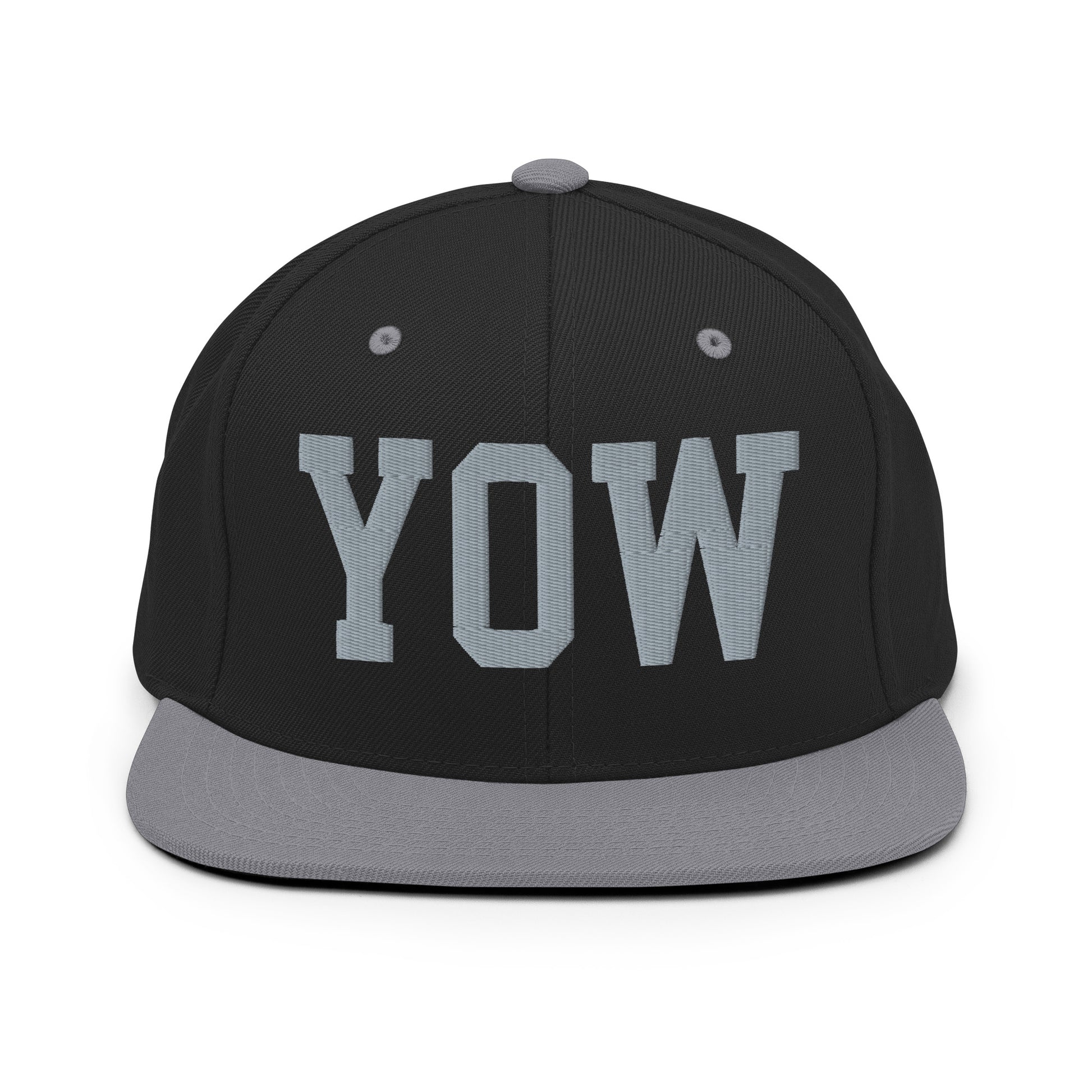 College-Style Classic Snapback Hat • Grey • YOW Ottawa Souvenir • YHM Designs - Image 11
