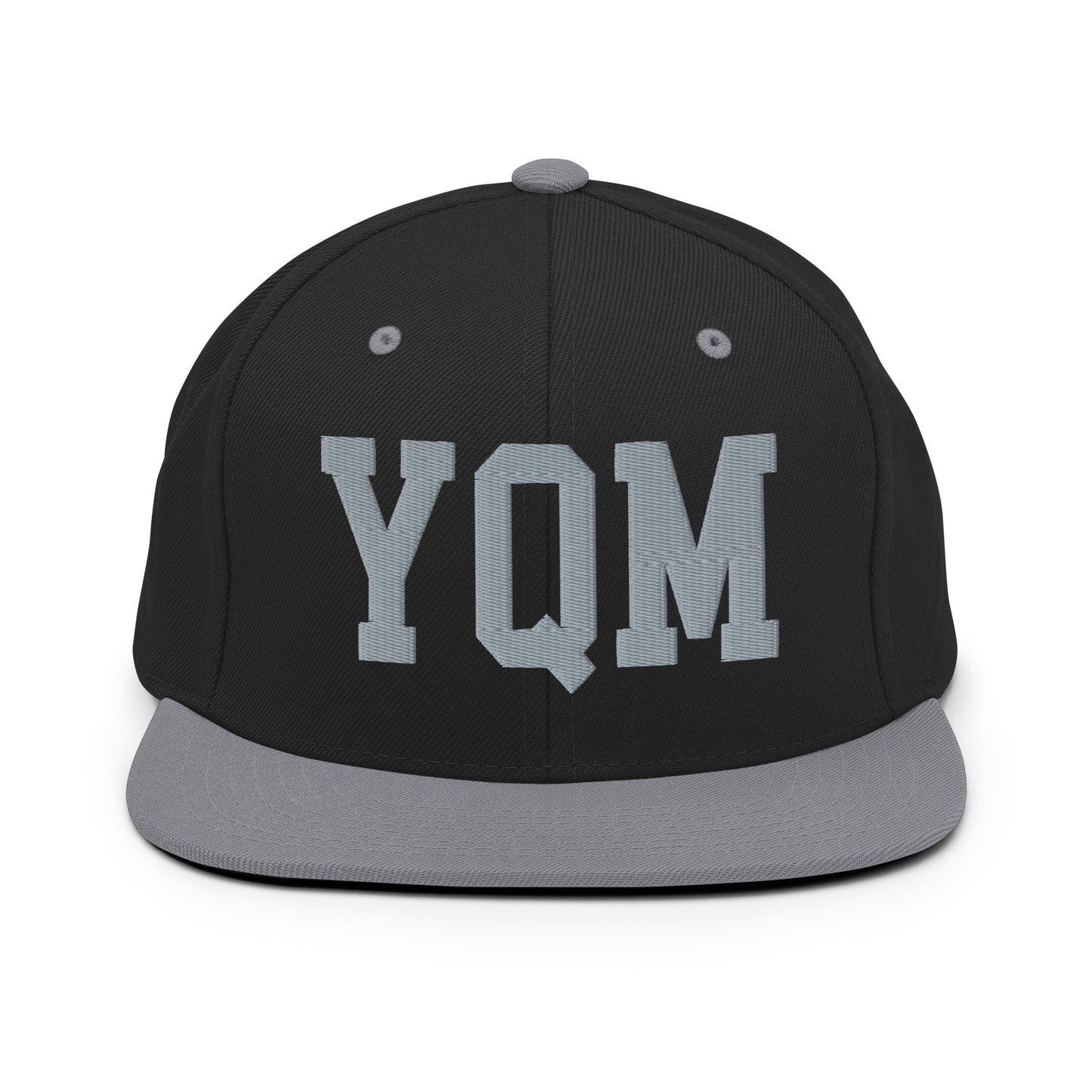 College-Style Classic Snapback Hat • Grey • YQM Moncton • YHM Designs - Image 11