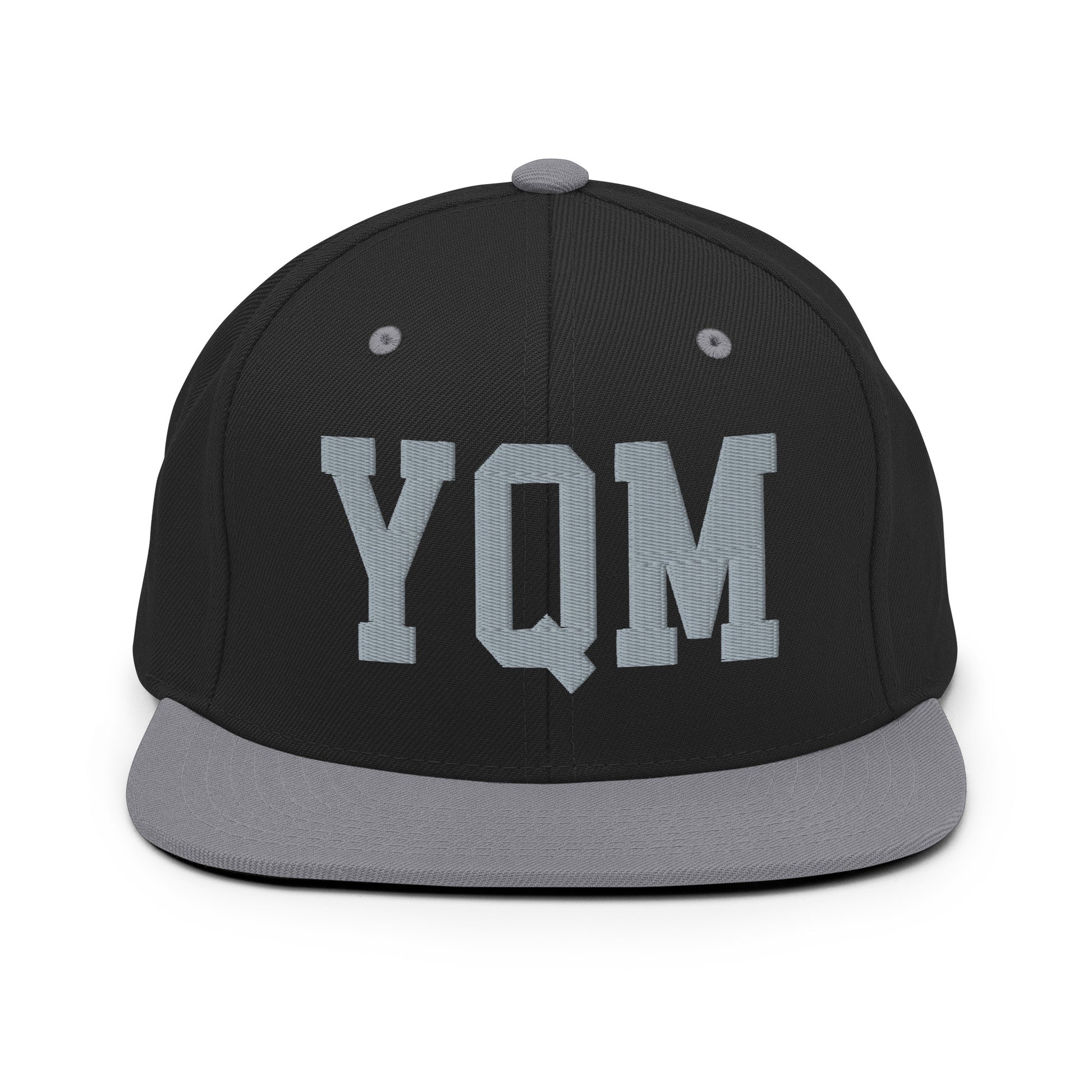 College-Style Classic Snapback Hat • Grey • YQM Moncton • YHM Designs - Image 11