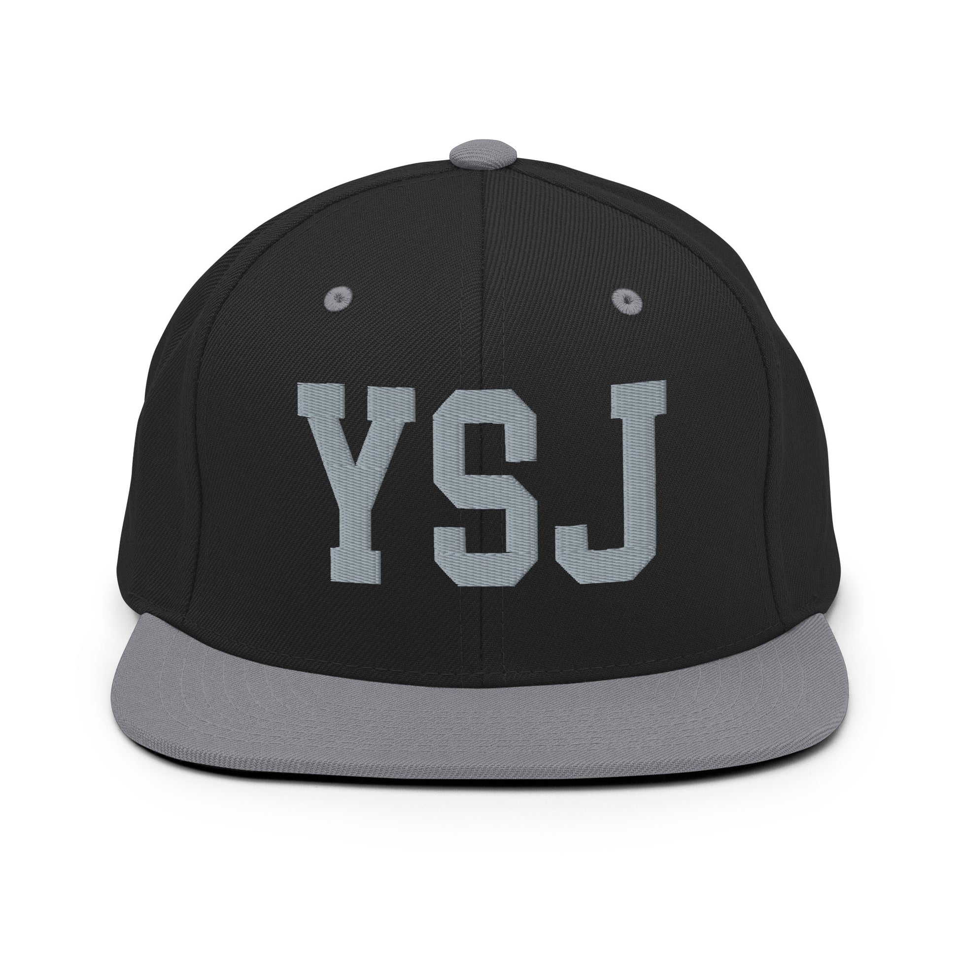 College-Style Classic Snapback Hat • Grey • YSJ Saint John Souvenir • YHM Designs - Image 11
