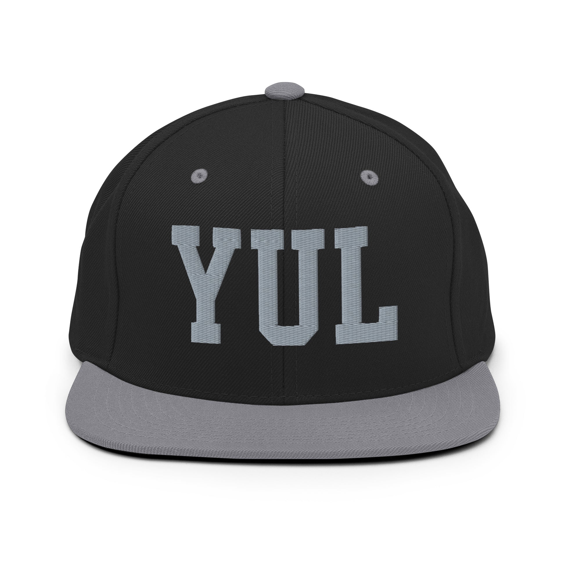 College-Style Classic Snapback Hat • Grey • YUL Montreal Souvenir • YHM Designs - Image 11