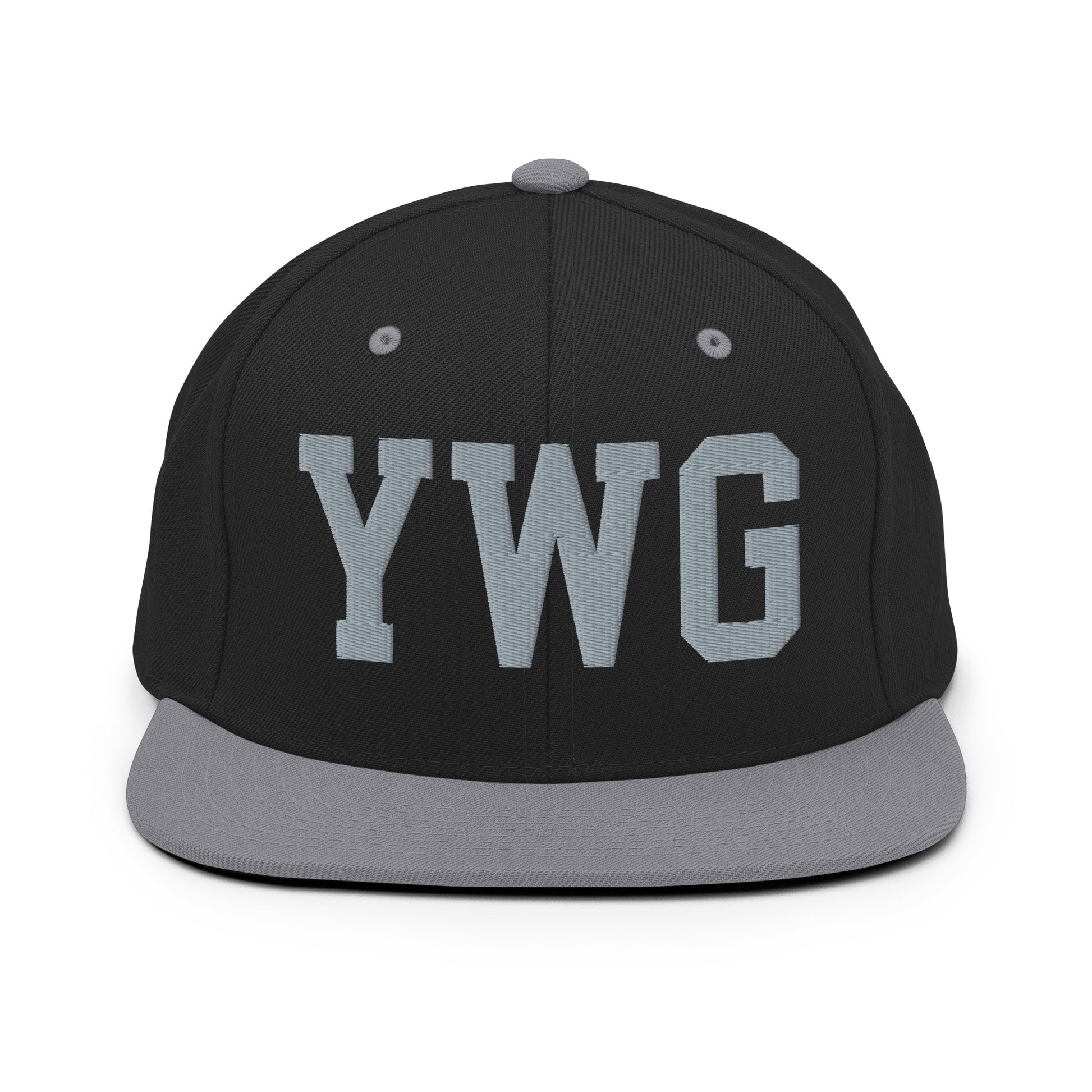 College-Style Classic Snapback Hat • Grey • YWG Winnipeg Souvenir • YHM Designs - Image 11