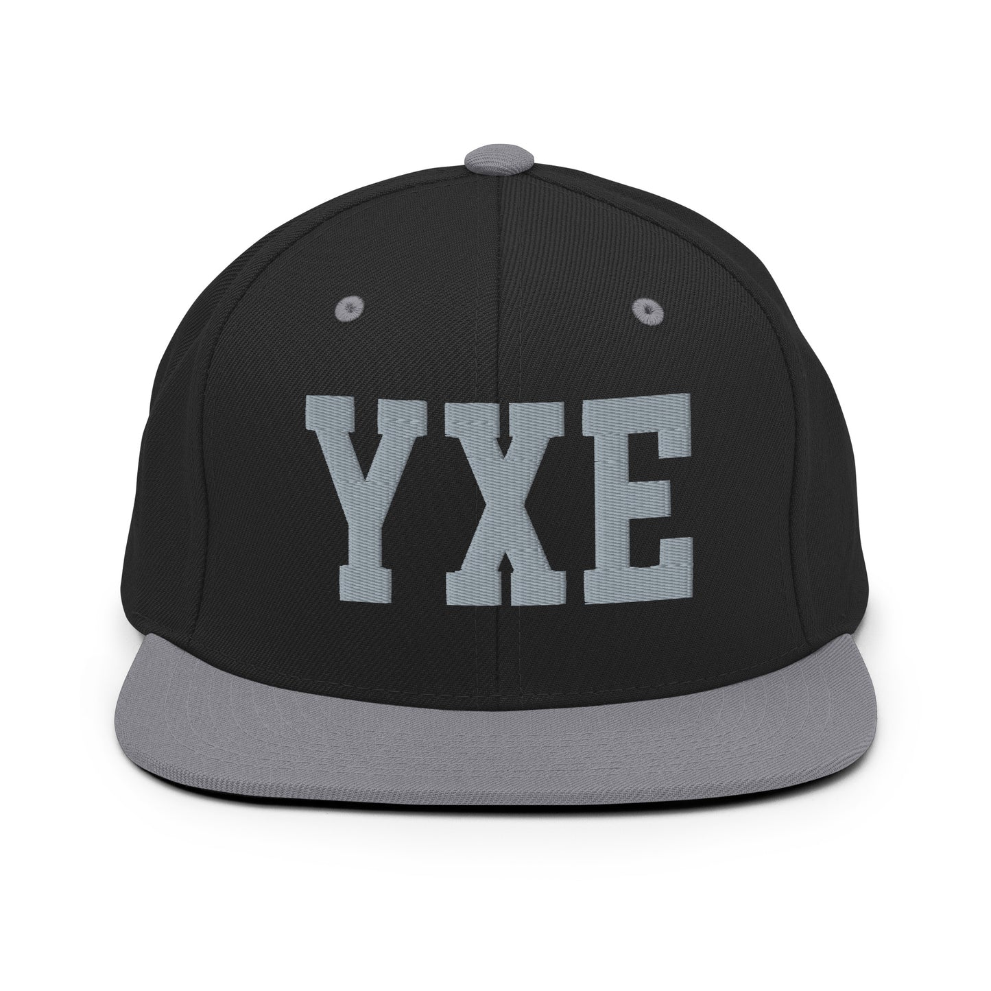 College-Style Classic Snapback Hat • Grey • YXE Saskatoon • YHM Designs - Image 11