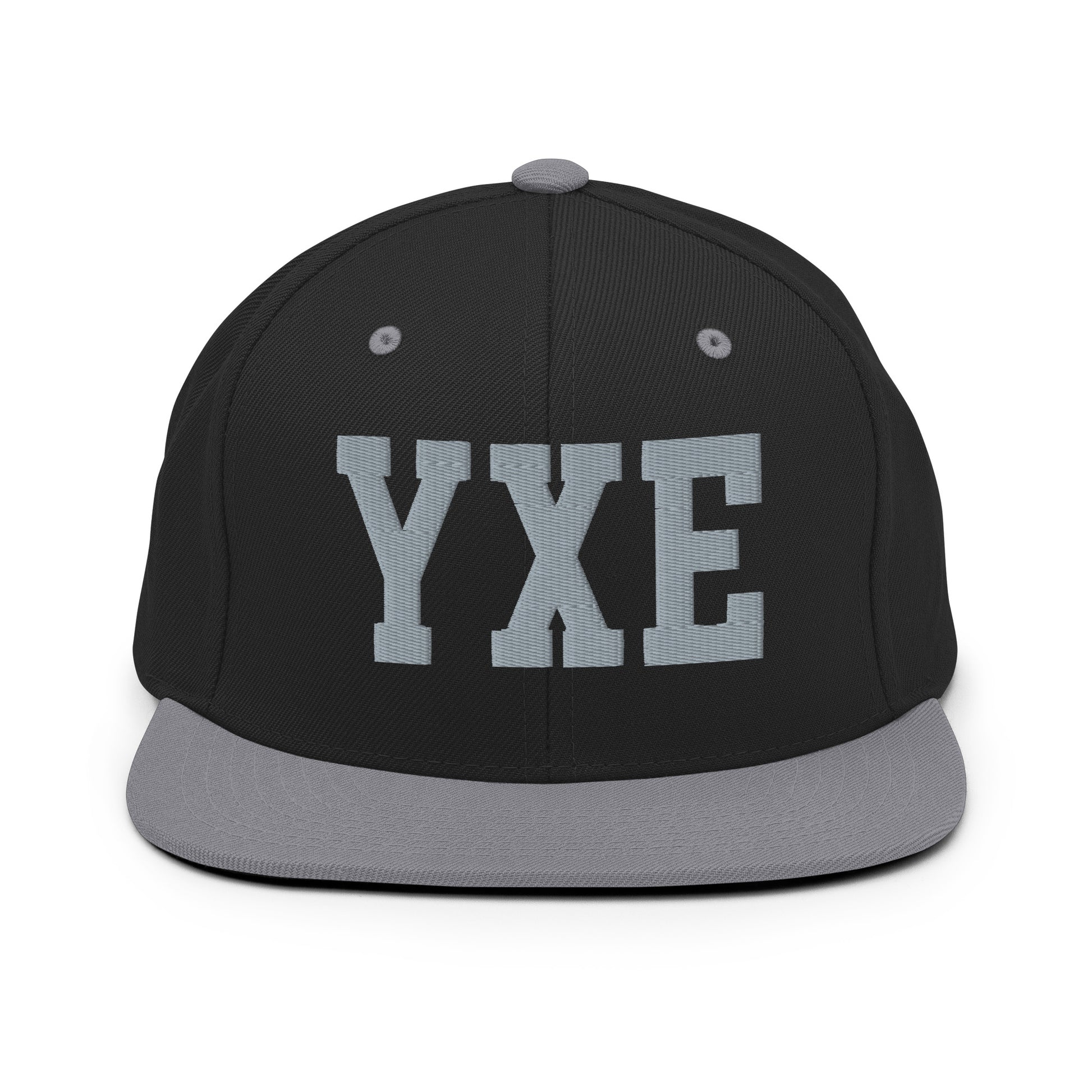 College-Style Classic Snapback Hat • Grey • YXE Saskatoon • YHM Designs - Image 11