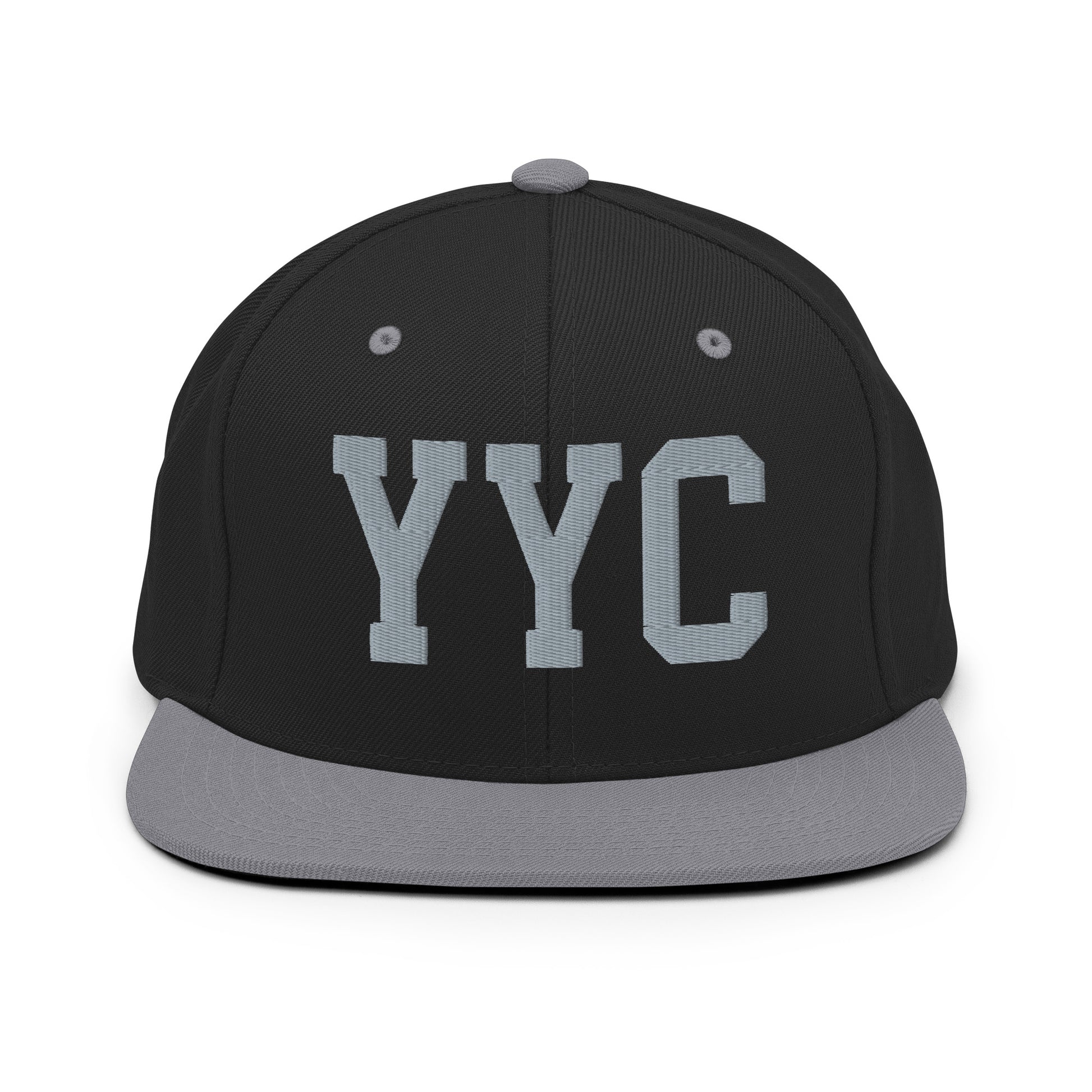 College-Style Classic Snapback Hat • Grey • YYC Calgary • YHM Designs - Image 11