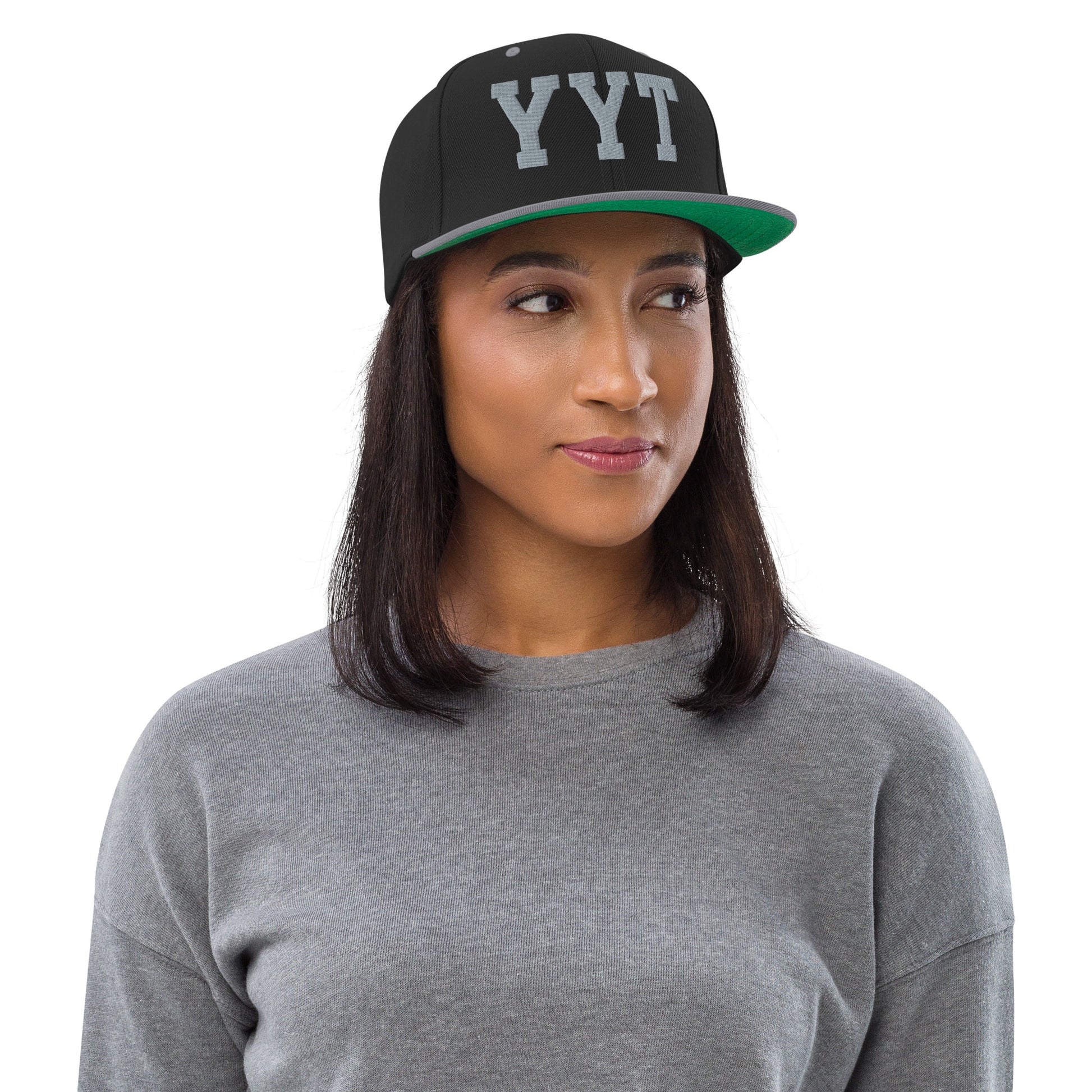 College-Style Classic Snapback Hat • Grey • YYT St. John's • YHM Designs - Image 04