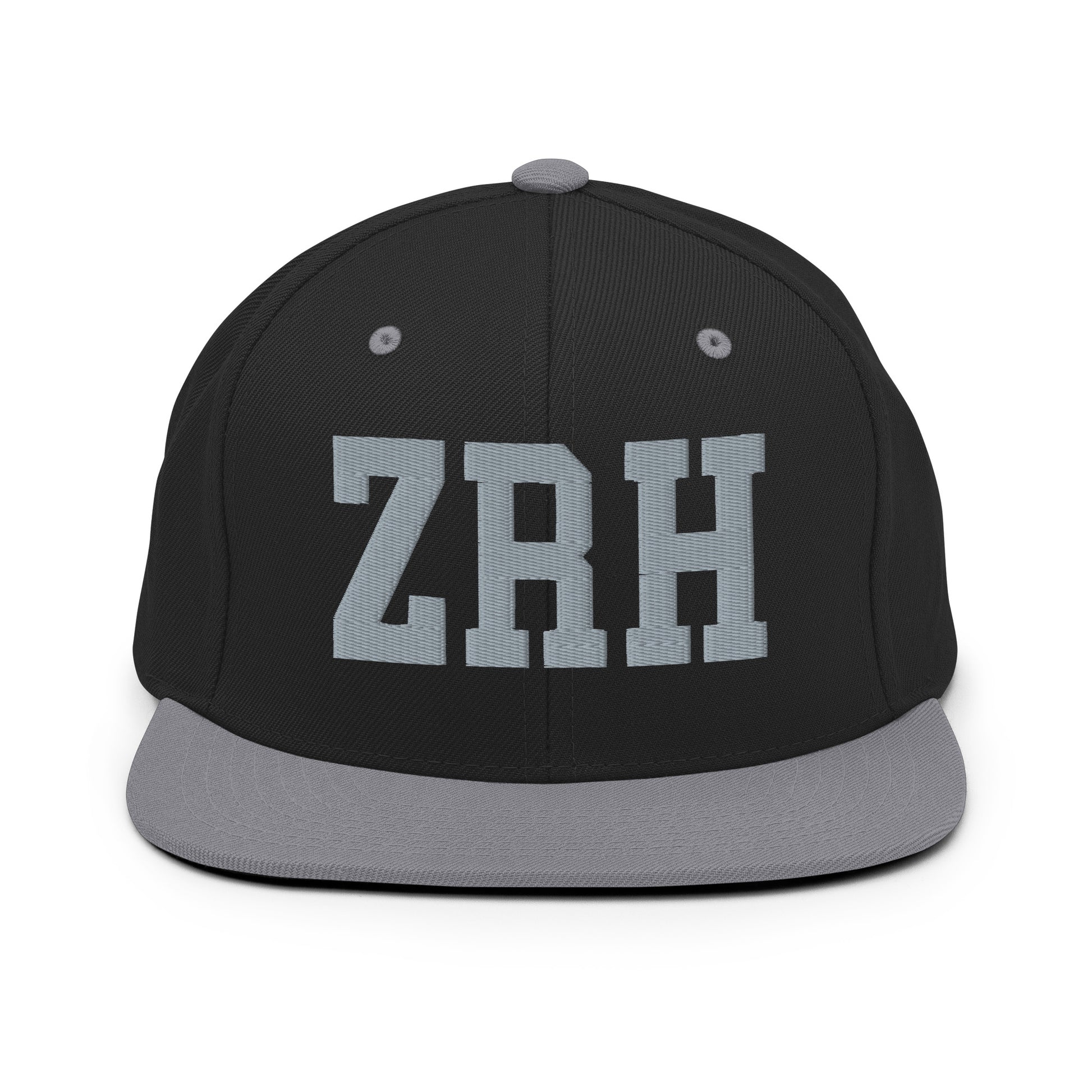 College-Style Classic Snapback Hat • Grey • ZRH Zurich Souvenir • YHM Designs - Image 11