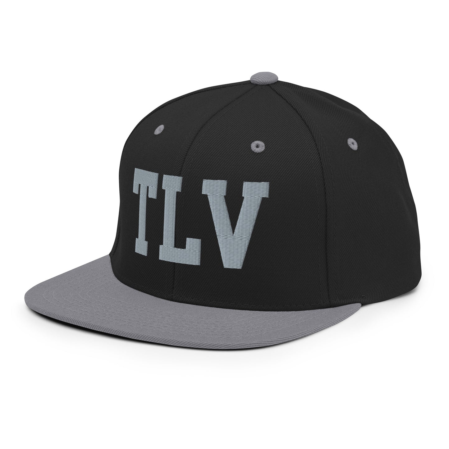 College-Style Classic Snapback Hat • Grey • TLV Tel Aviv • YHM Designs - Image 01