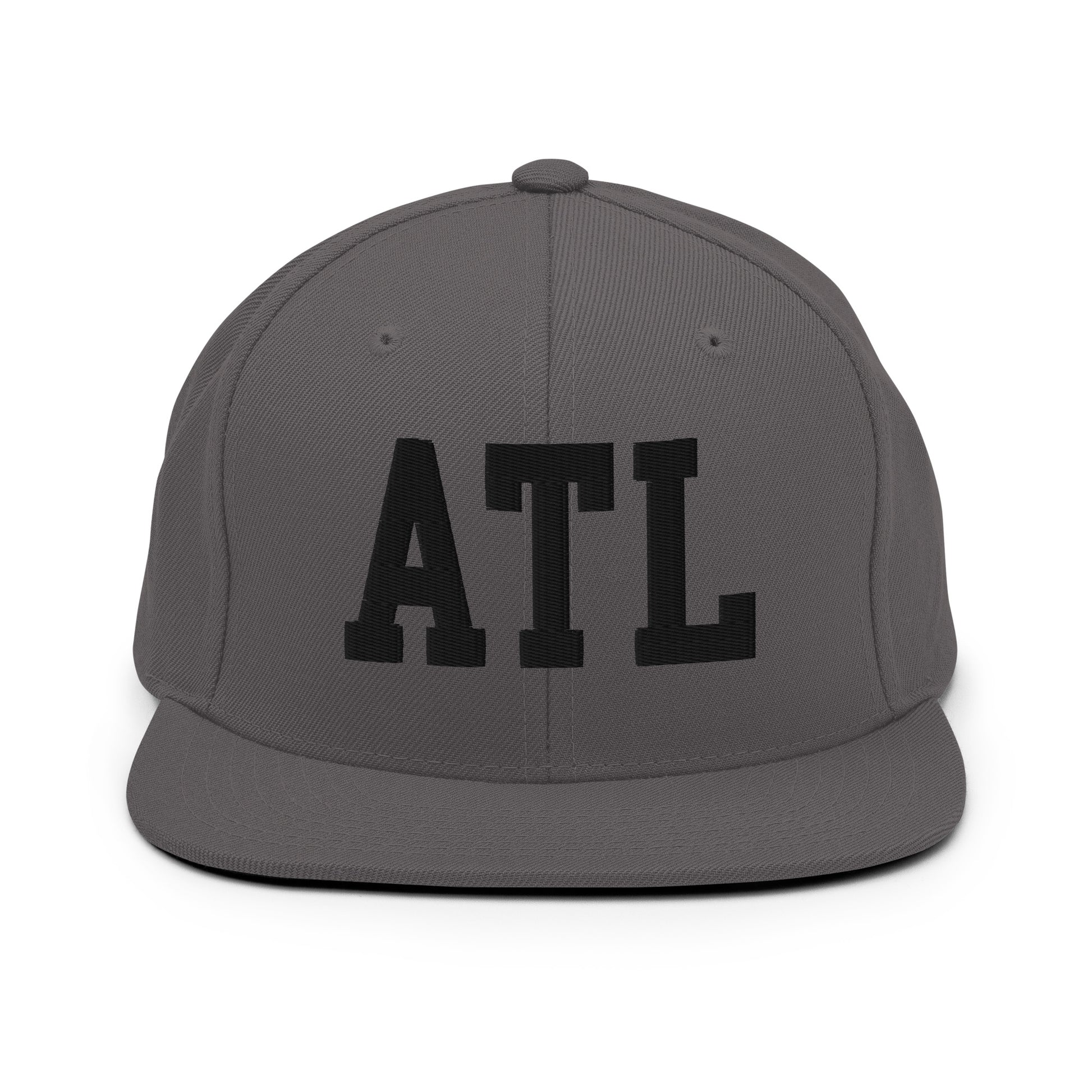 College-Style Classic Snapback Hat • Black • ATL Atlanta Souvenir • YHM Designs - Image 15