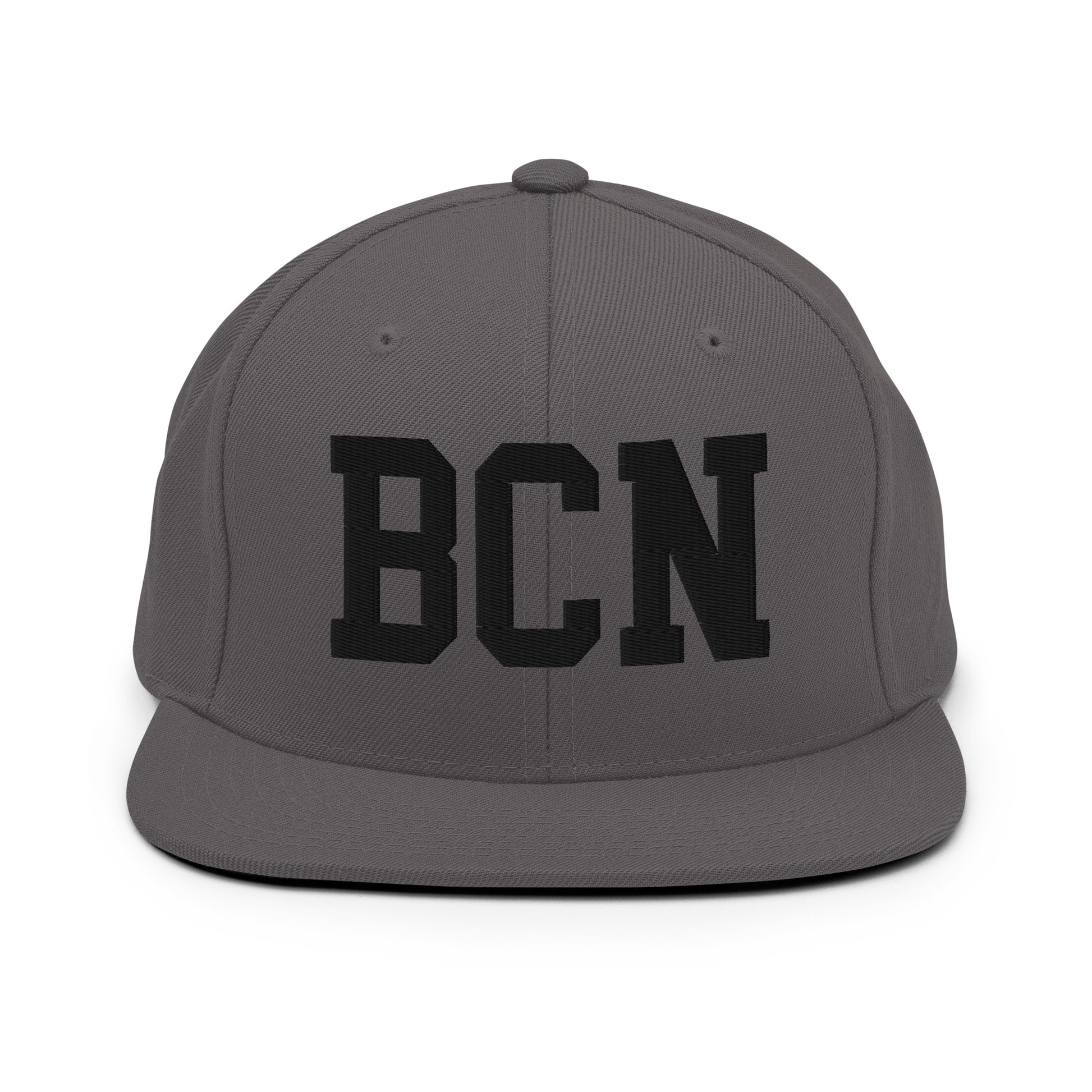 College-Style Classic Snapback Hat • Black • BCN Barcelona Souvenir • YHM Designs - Image 15