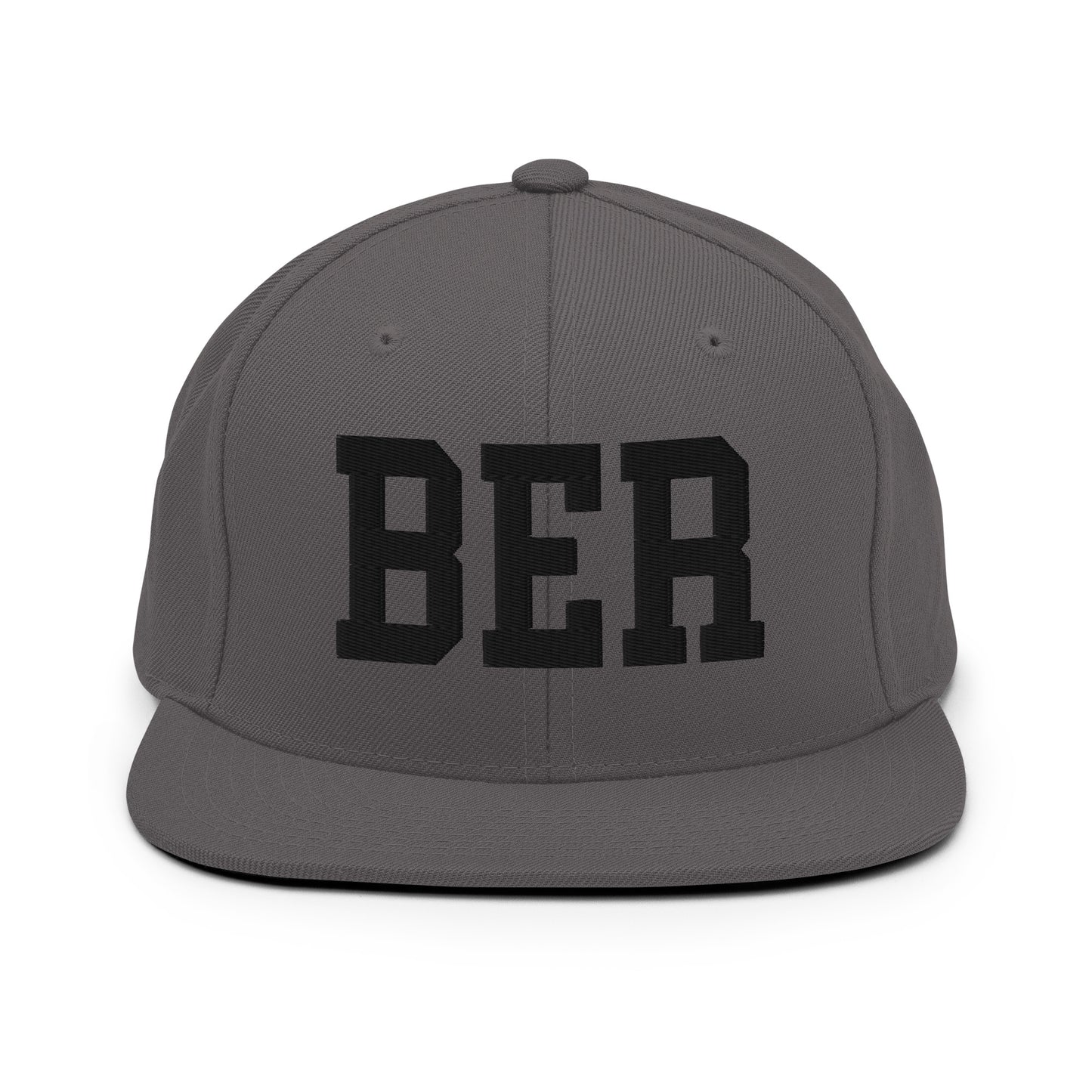 College-Style Classic Snapback Hat • Black • BER Berlin • YHM Designs - Image 15