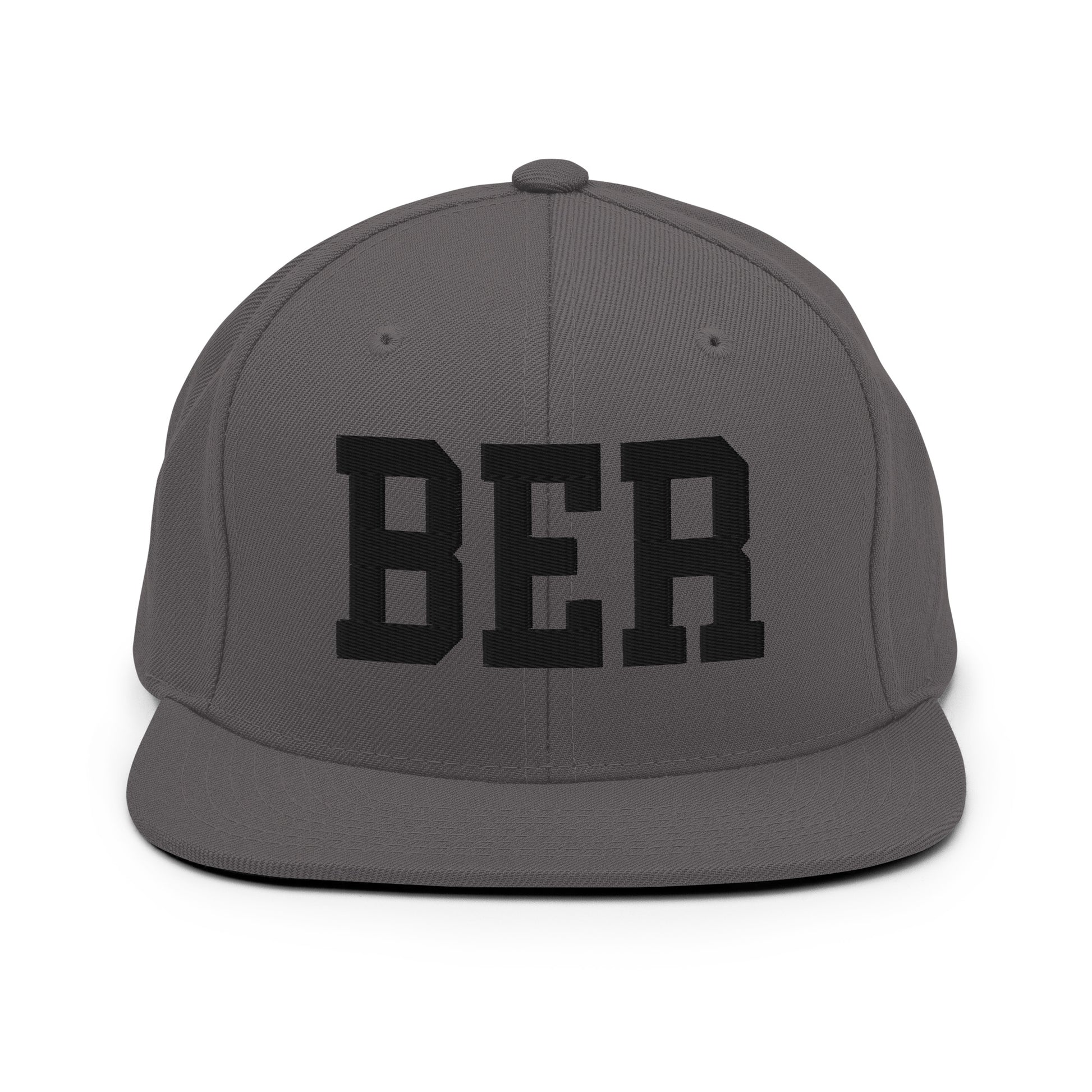 College-Style Classic Snapback Hat • Black • BER Berlin • YHM Designs - Image 15