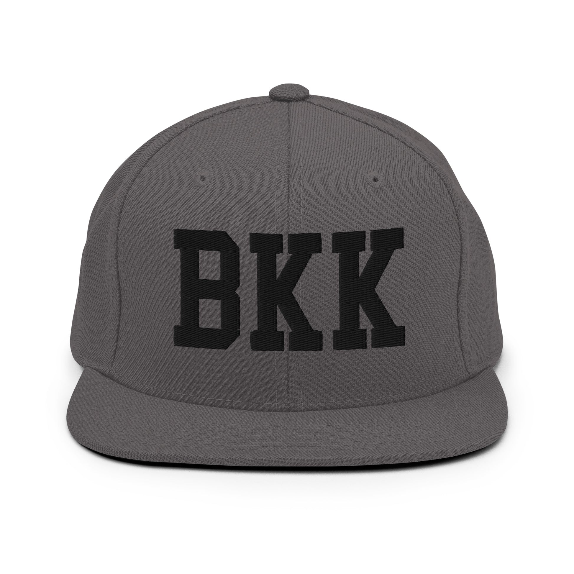 College-Style Classic Snapback Hat • Black • BKK Bangkok Souvenir • YHM Designs - Image 15