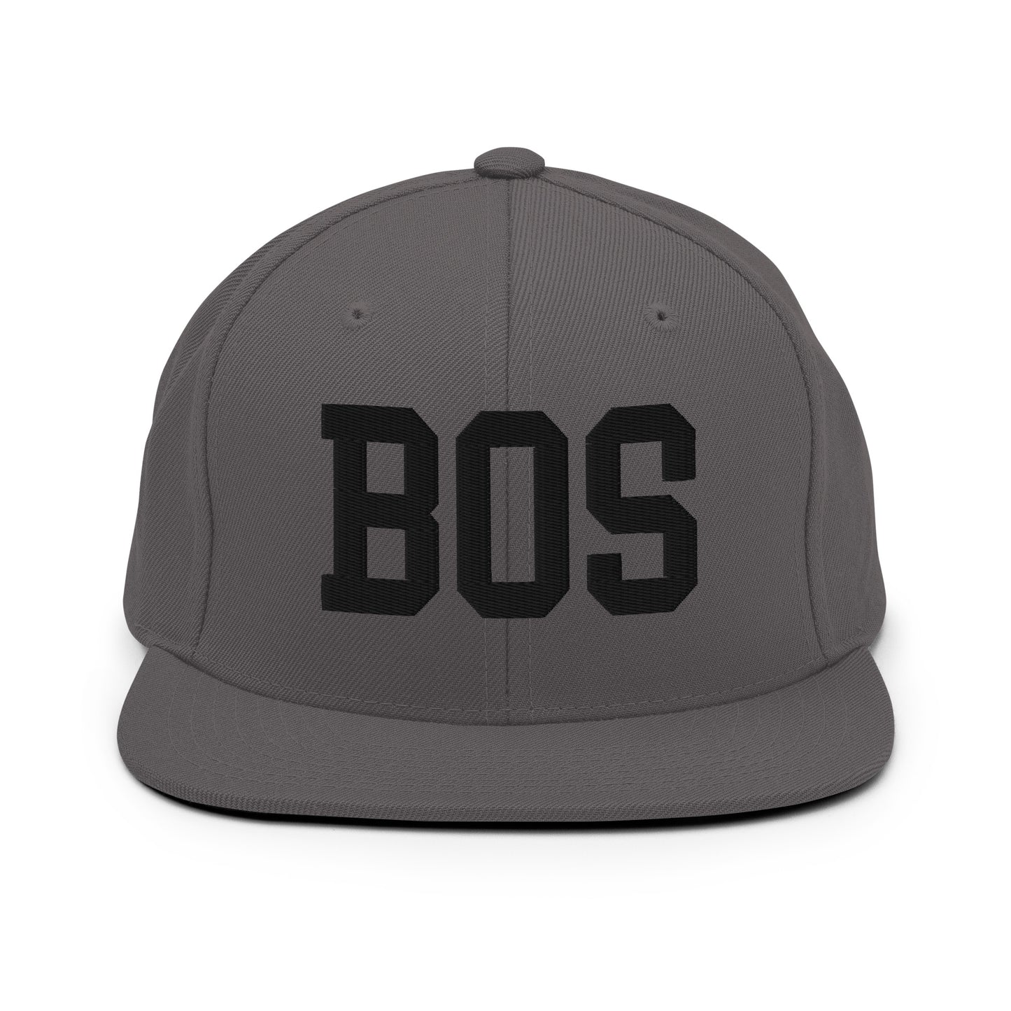 College-Style Classic Snapback Hat • Black • BOS Boston • YHM Designs - Image 15