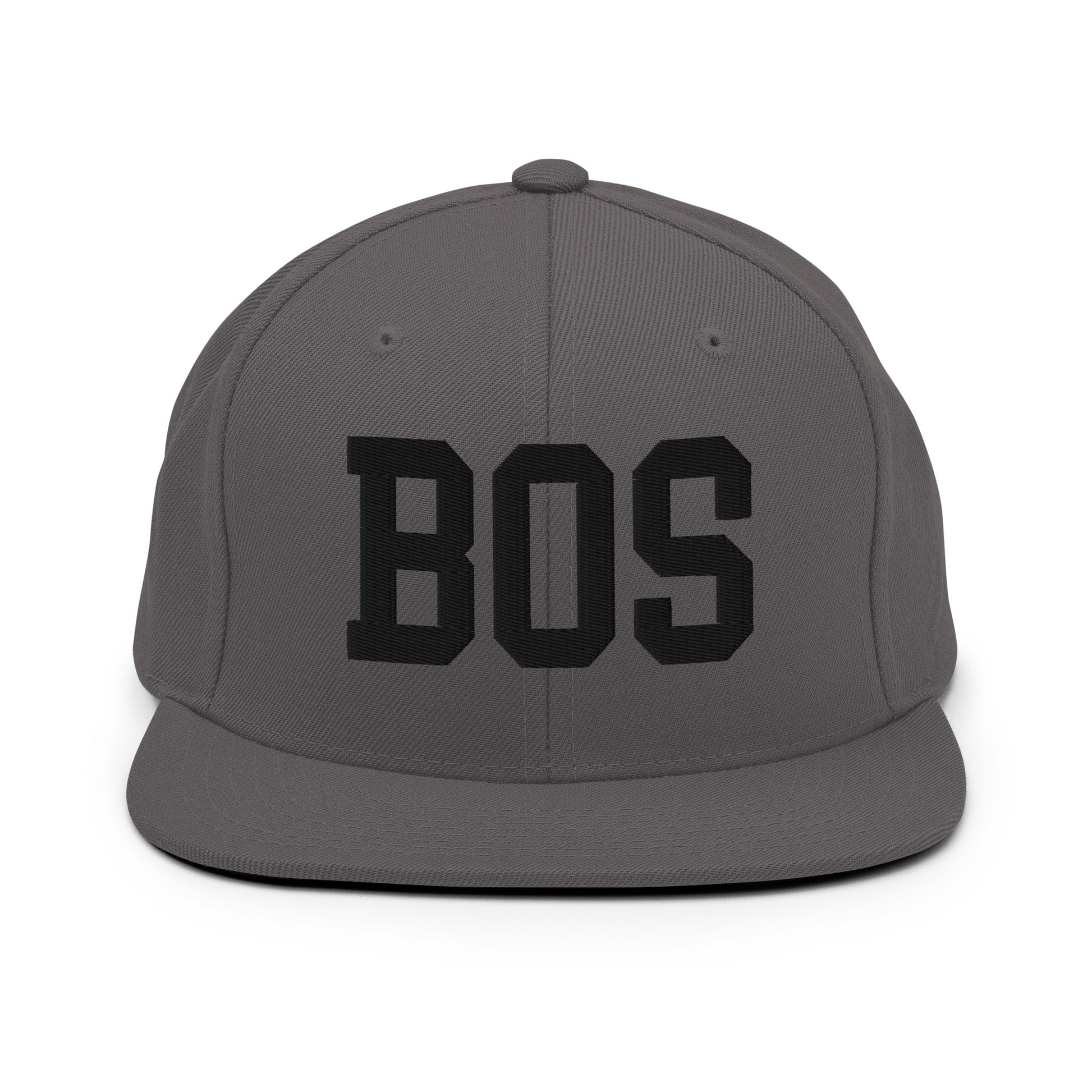 College-Style Classic Snapback Hat • Black • BOS Boston • YHM Designs - Image 15