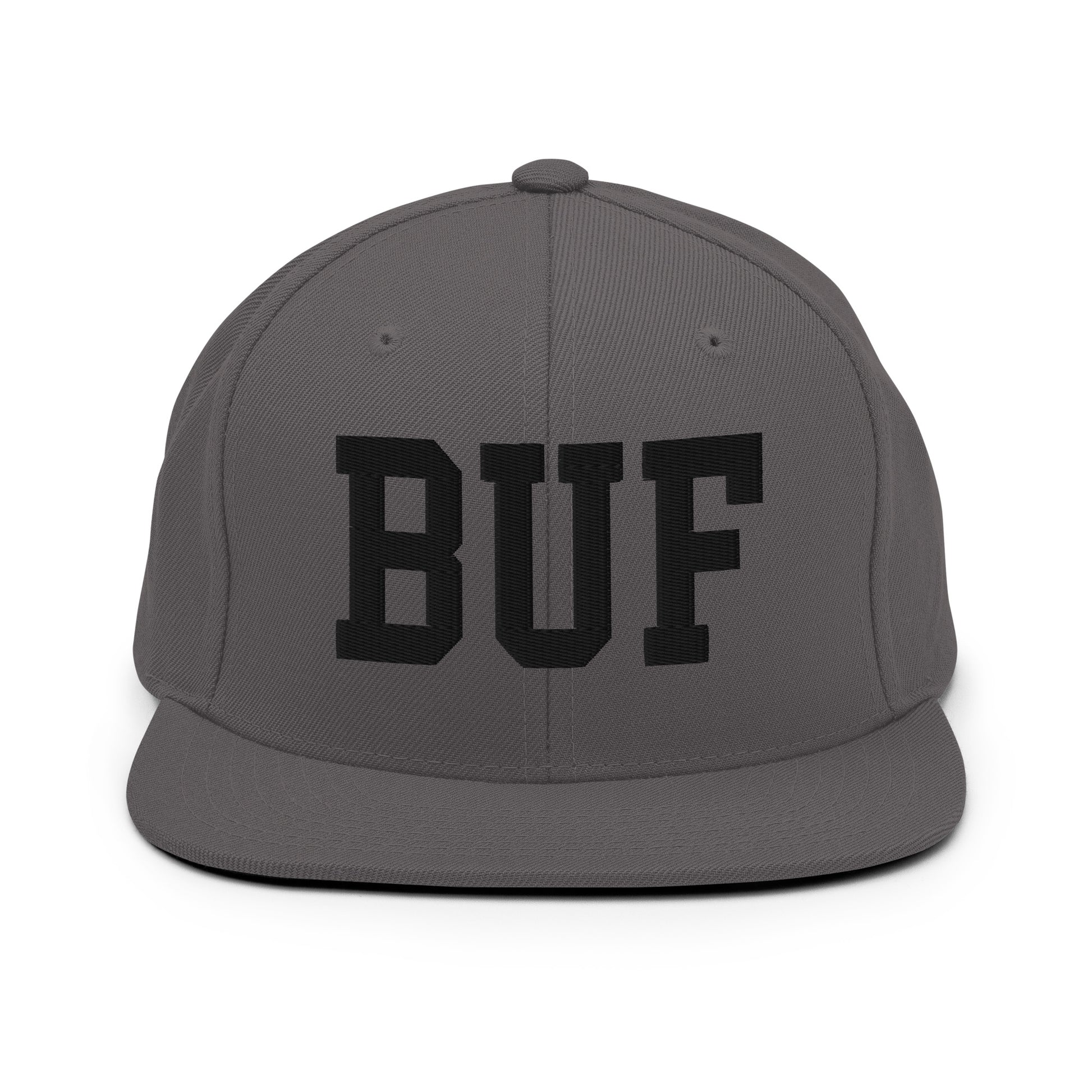 College-Style Classic Snapback Hat • Black • BUF Buffalo Souvenir • YHM Designs - Image 15