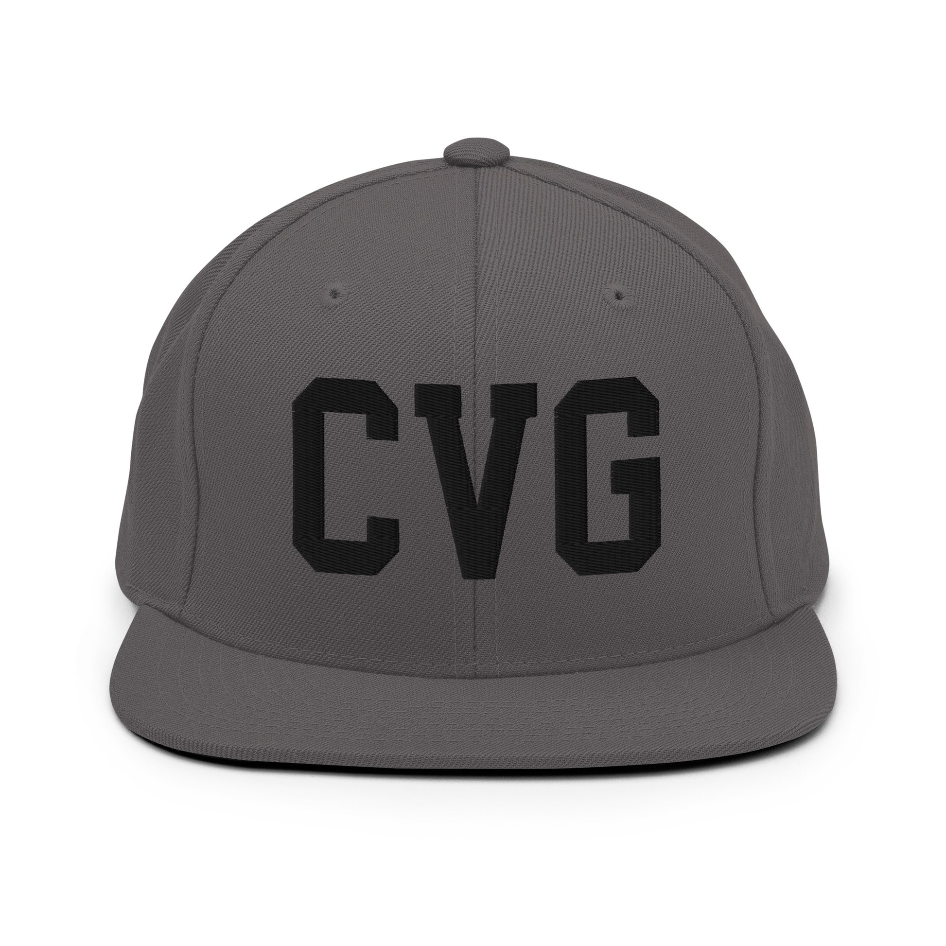 College-Style Classic Snapback Hat • Black • CVG Cincinnati Souvenir • YHM Designs - Image 15