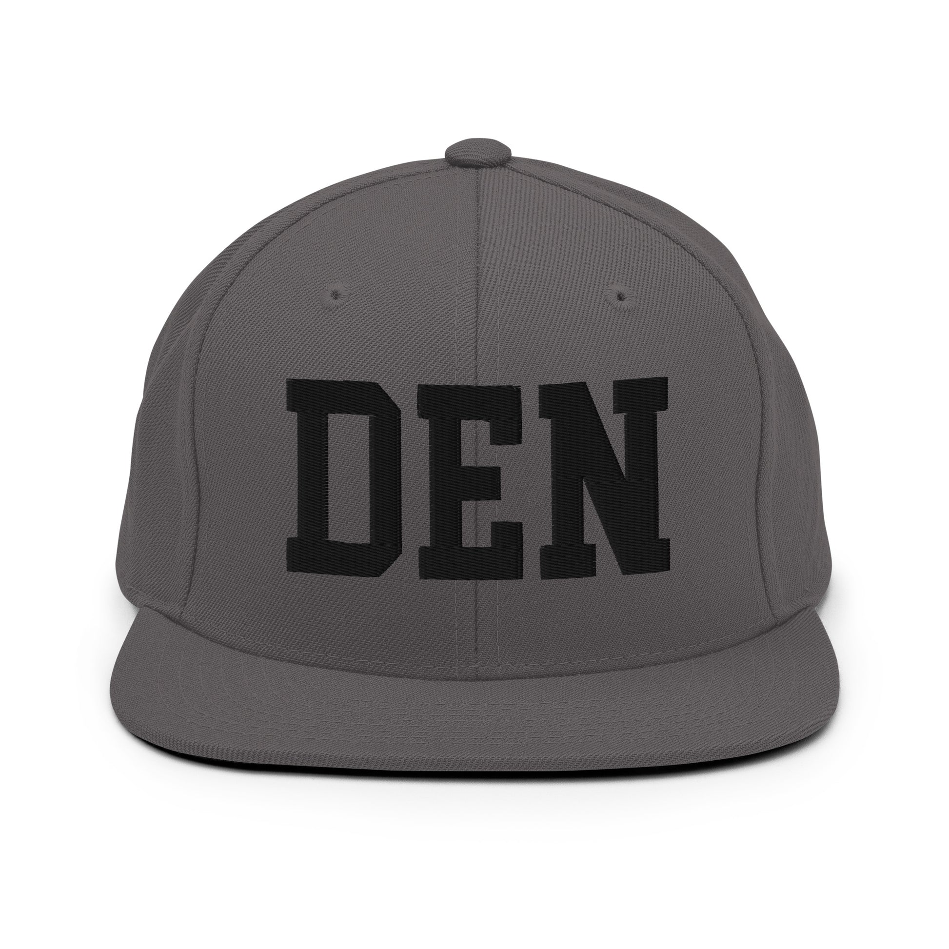 College-Style Classic Snapback Hat • Black • DEN Denver • YHM Designs - Image 15