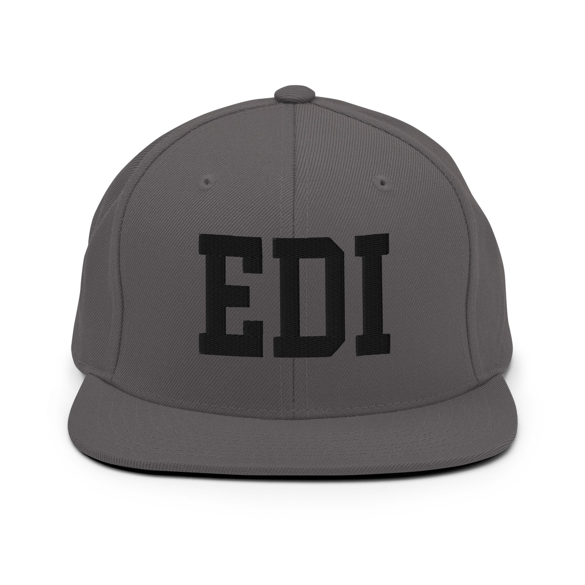 College-Style Classic Snapback Hat • Black • EDI Edinburgh Souvenir • YHM Designs - Image 15