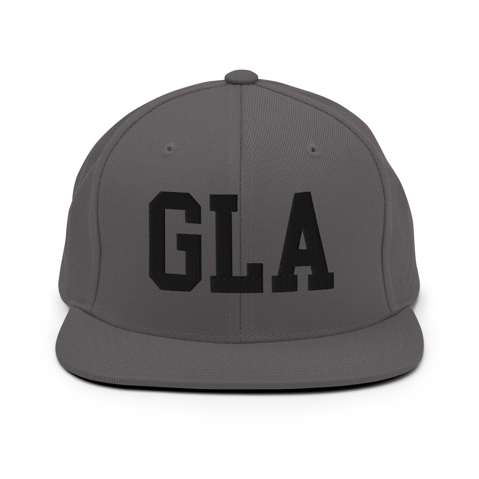 College-Style Classic Snapback Hat • Black • GLA Glasgow • YHM Designs - Image 15