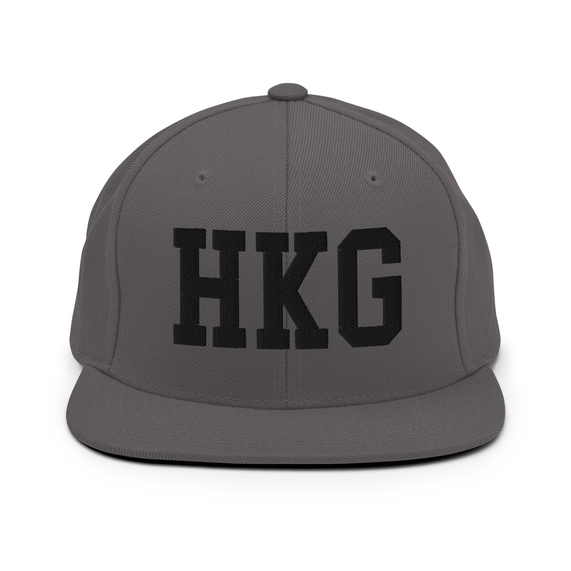 College-Style Classic Snapback Hat • Black • HKG Hong Kong • YHM Designs - Image 15