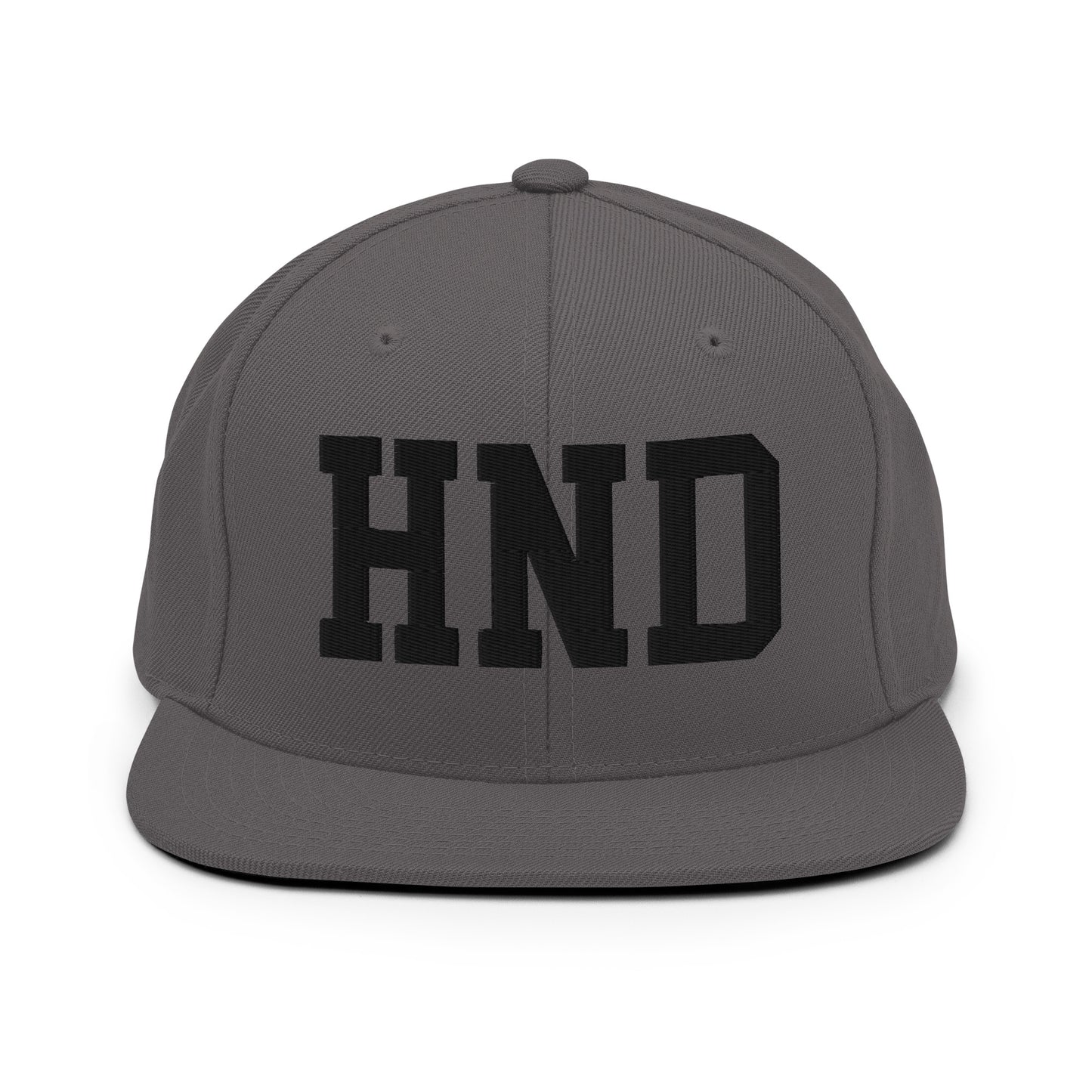 College-Style Classic Snapback Hat • Black • HND Tokyo Souvenir • YHM Designs - Image 15