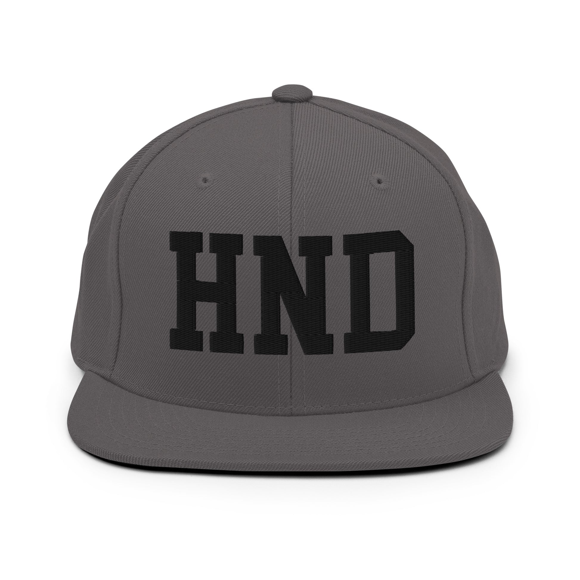 College-Style Classic Snapback Hat • Black • HND Tokyo Souvenir • YHM Designs - Image 15