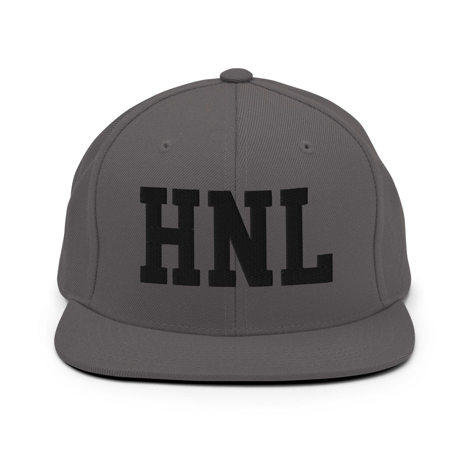 College-Style Classic Snapback Hat • Black • HNL Honolulu Souvenir • YHM Designs - Image 15