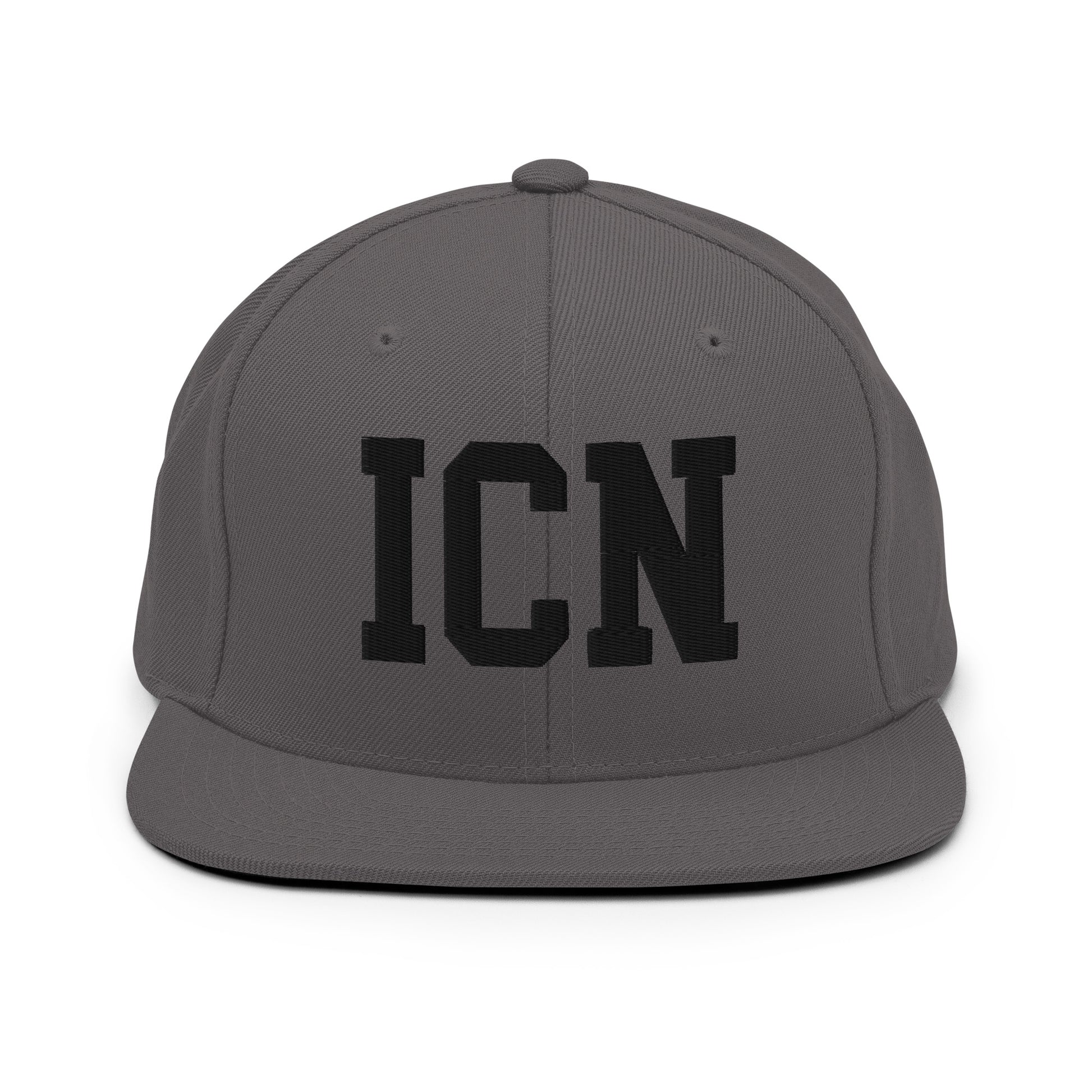 College-Style Classic Snapback Hat • Black • ICN Seoul Souvenir • YHM Designs - Image 15