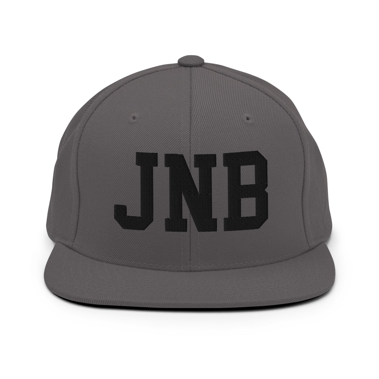 College-Style Classic Snapback Hat • Black • JNB Johannesburg Souvenir • YHM Designs - Image 15