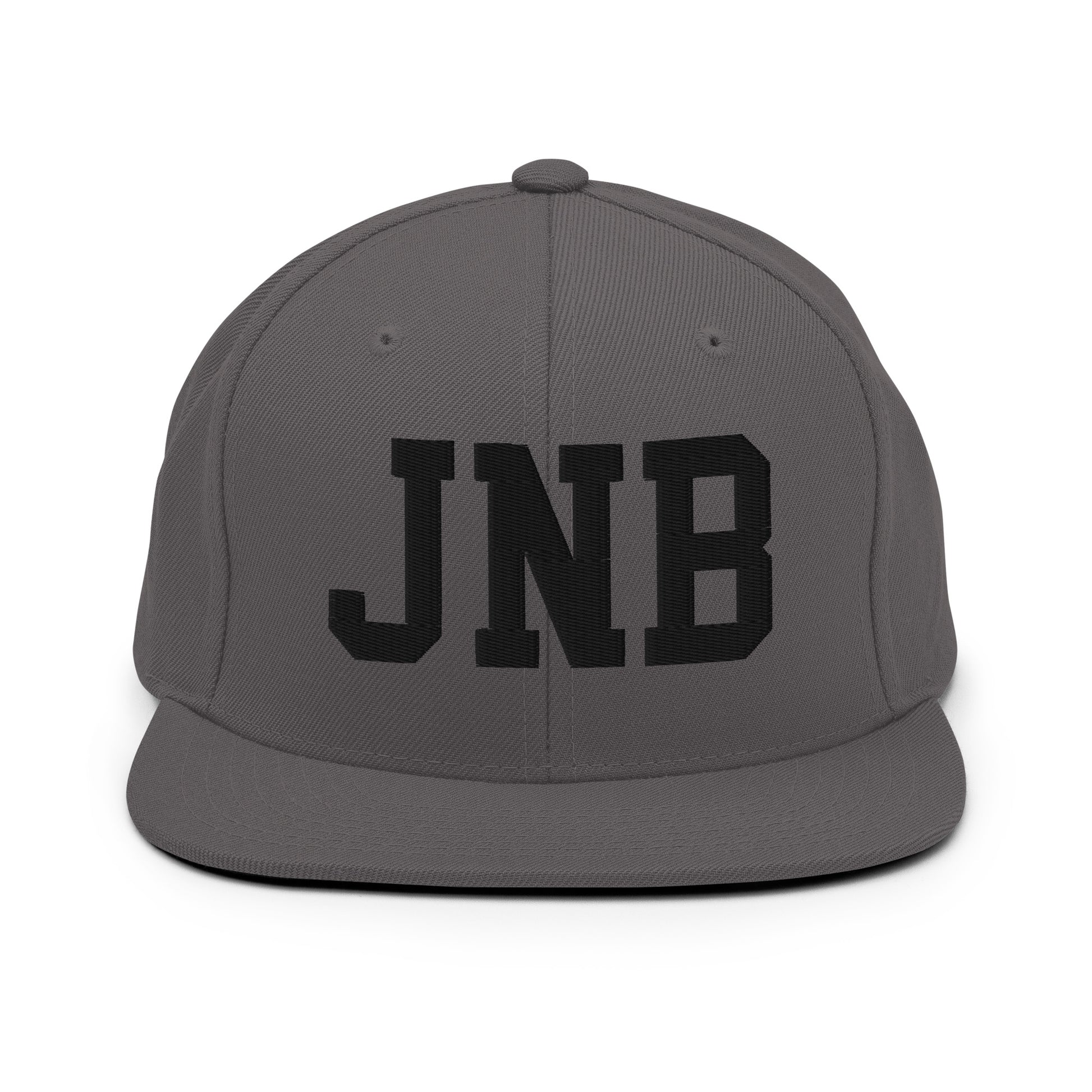 College-Style Classic Snapback Hat • Black • JNB Johannesburg Souvenir • YHM Designs - Image 15