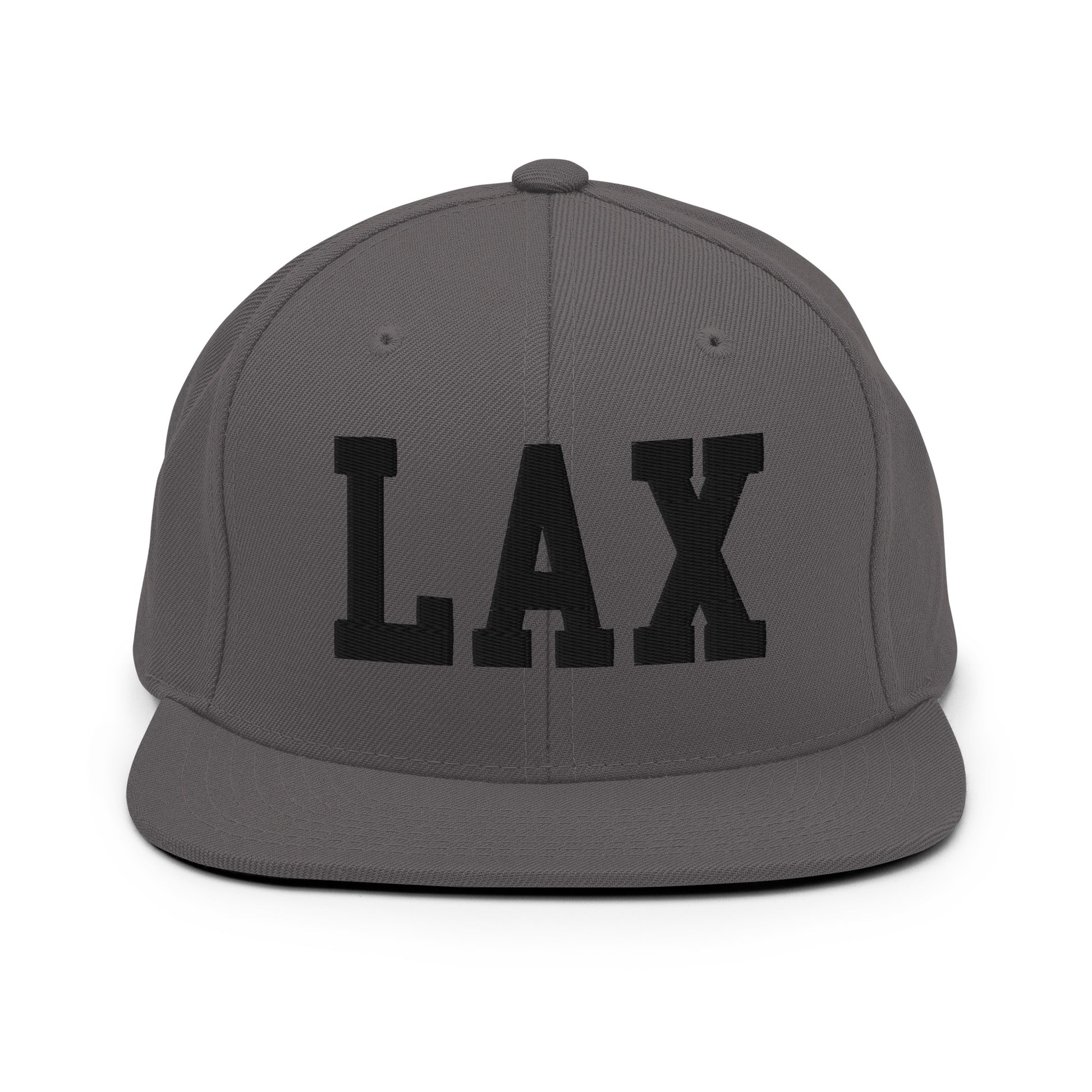 College-Style Classic Snapback Hat • Black • LAX Los Angeles • YHM Designs - Image 15