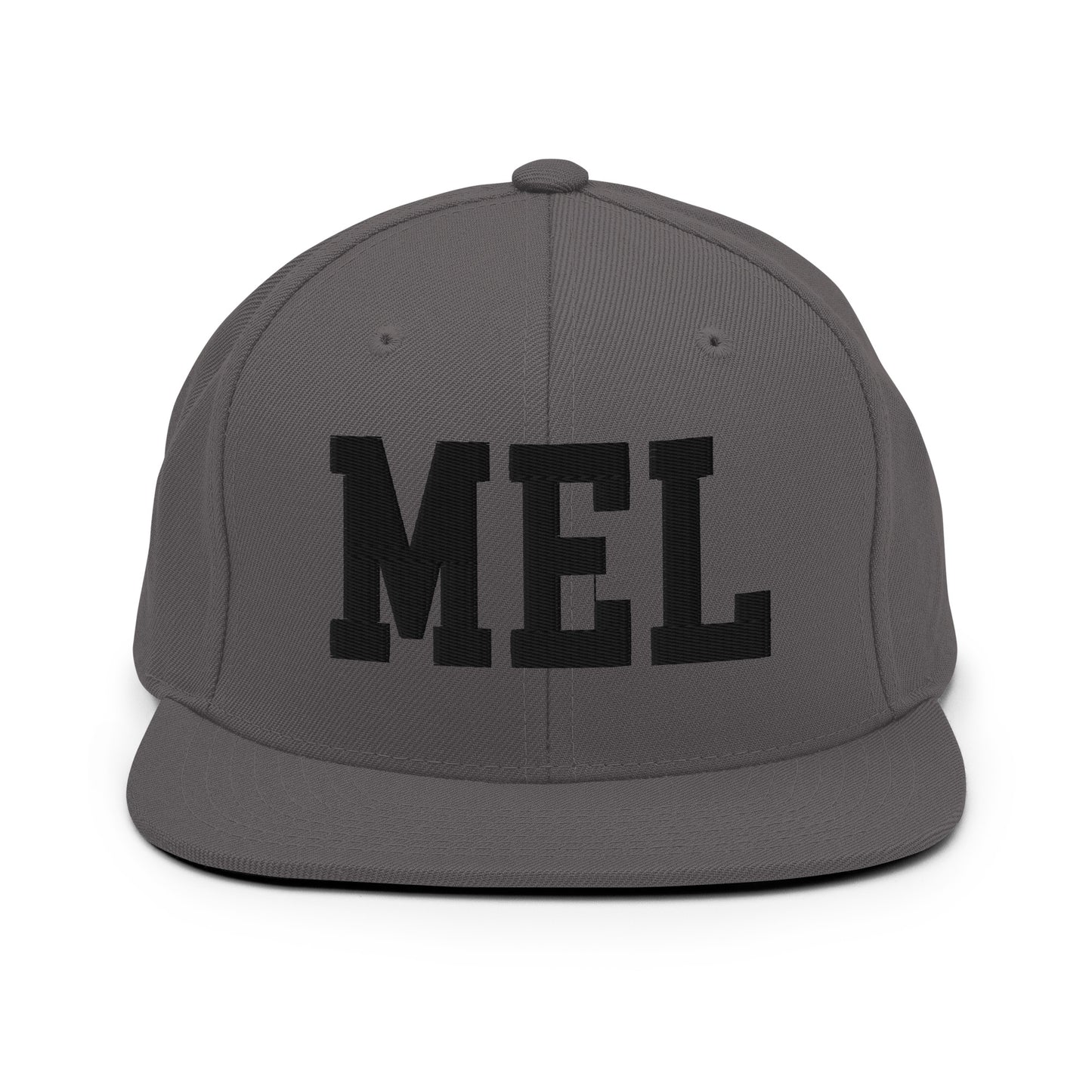 College-Style Classic Snapback Hat • Black • MEL Melbourne Souvenir • YHM Designs - Image 15