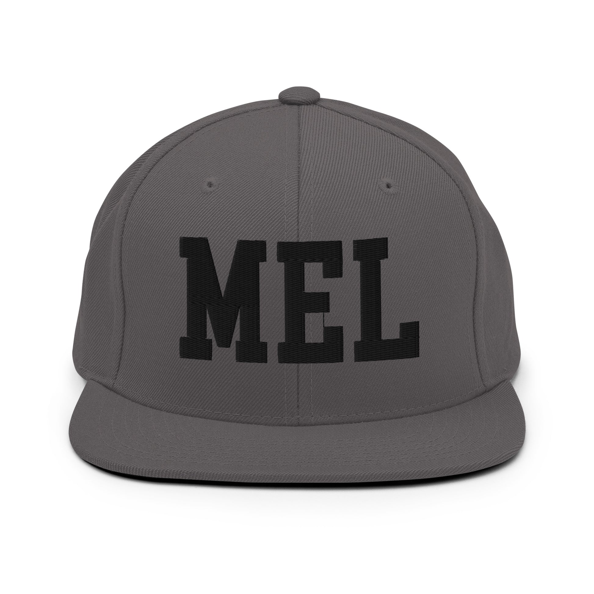 College-Style Classic Snapback Hat • Black • MEL Melbourne Souvenir • YHM Designs - Image 15