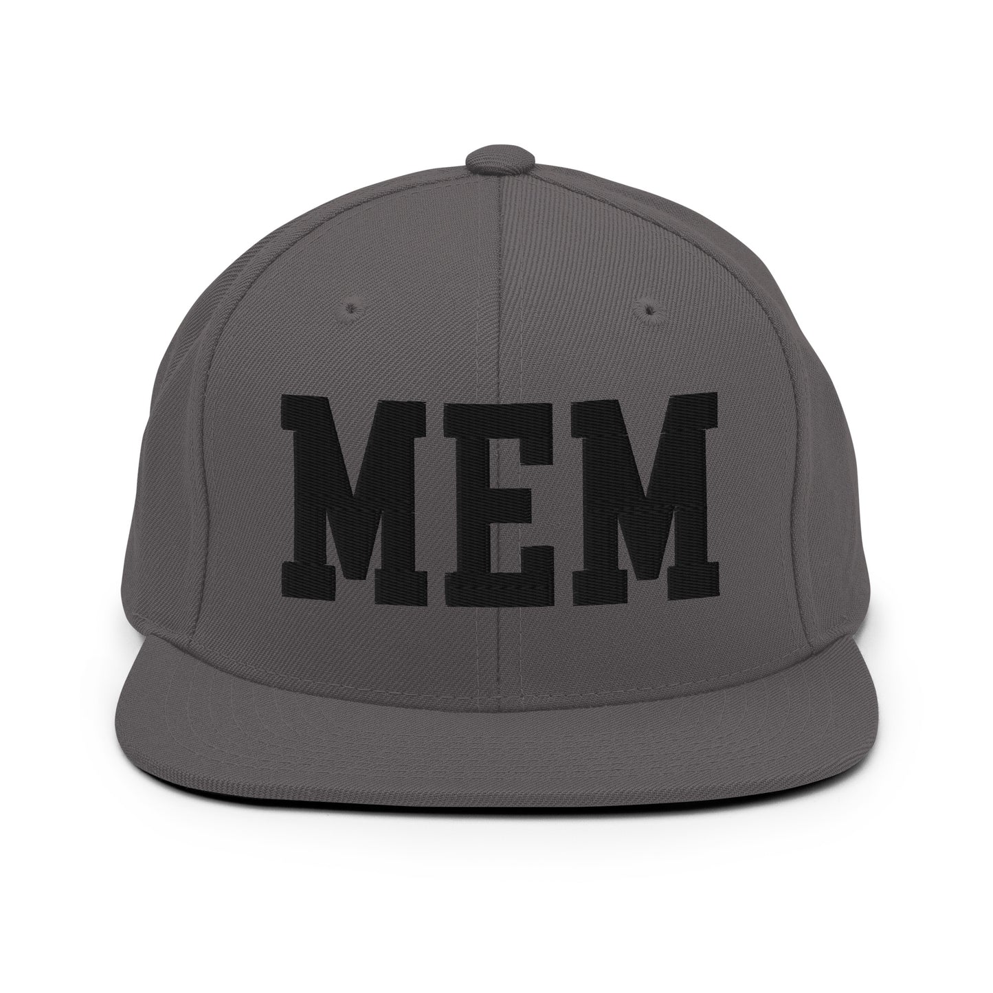 College-Style Classic Snapback Hat • Black • MEM Memphis • YHM Designs - Image 15