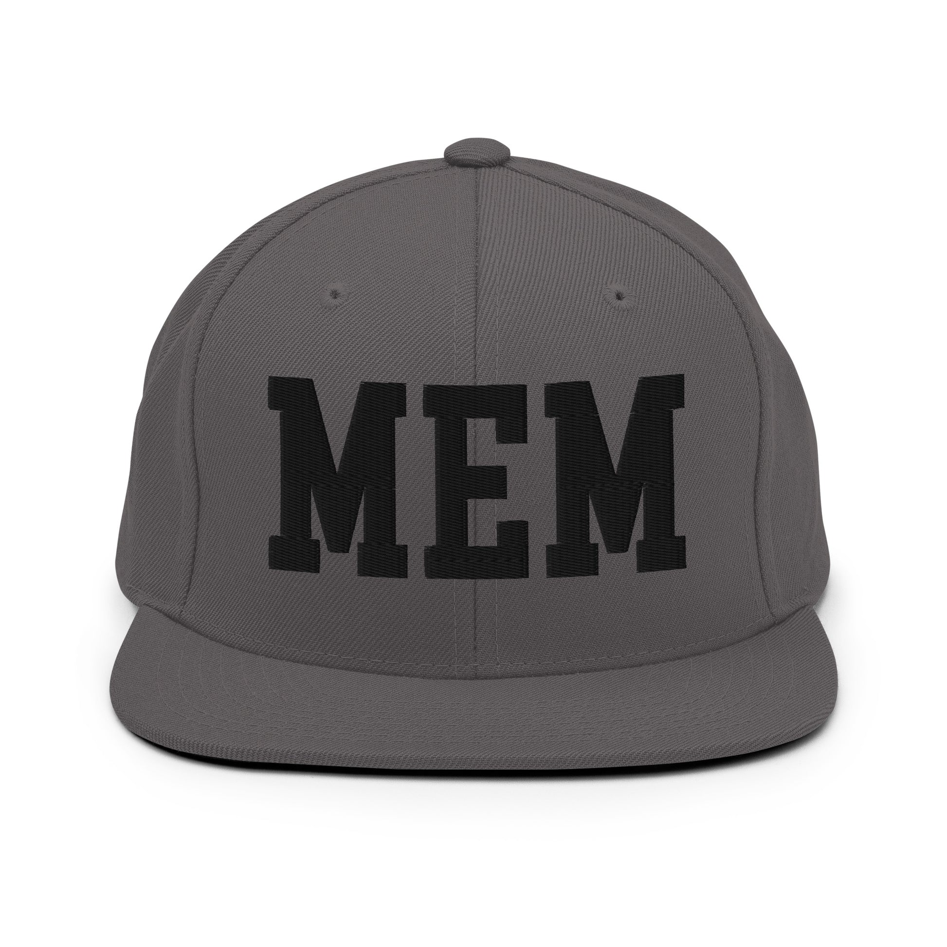 College-Style Classic Snapback Hat • Black • MEM Memphis • YHM Designs - Image 15