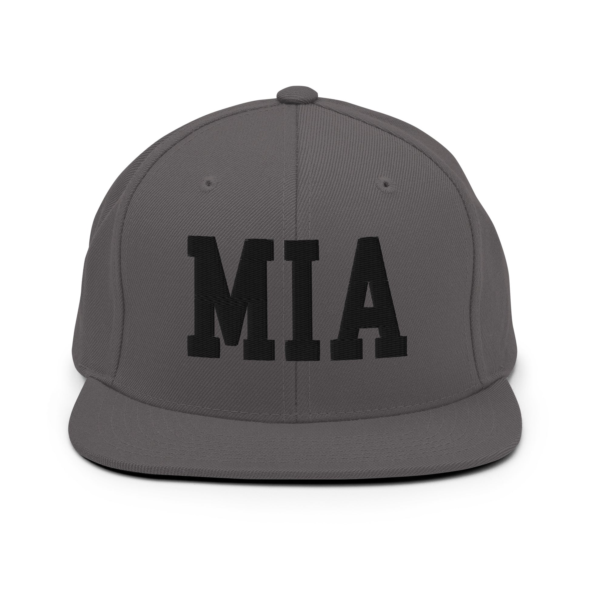 College-Style Classic Snapback Hat • Black • MIA Miami • YHM Designs - Image 15