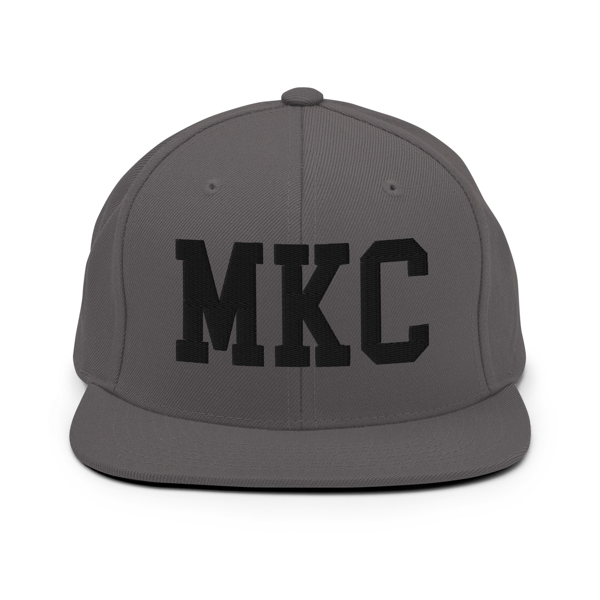 College-Style Classic Snapback Hat • Black • MKC Kansas City Souvenir • YHM Designs - Image 15