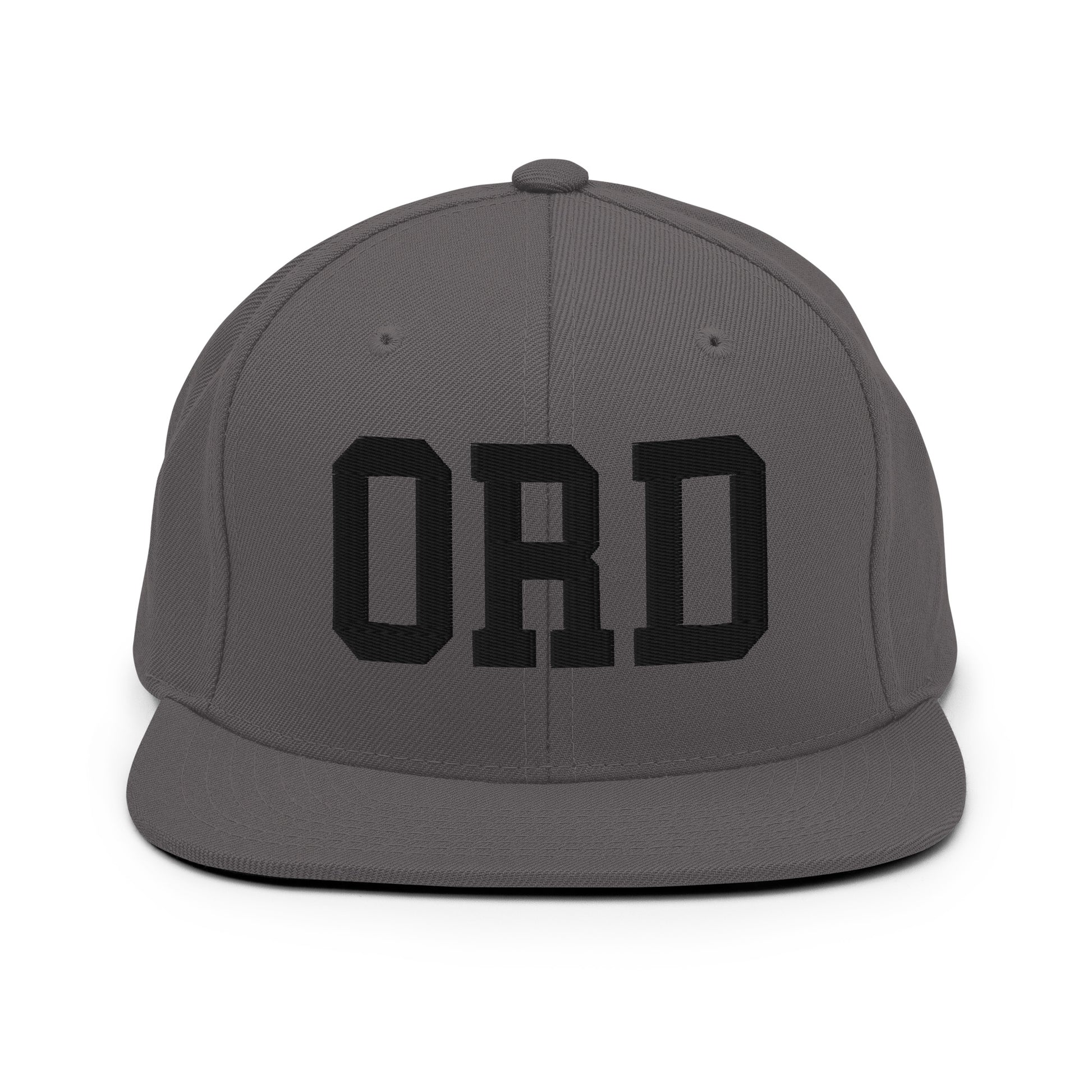 College-Style Classic Snapback Hat • Black • ORD Chicago Souvenir • YHM Designs - Image 15